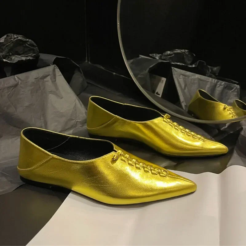 Brand Inside Outside Full Leather Casual Women's Single Shoes Spring And Autumn Fashion 2cm Low Heel Gold Silver Woman's Shoes
Brand Inside Outside Full Leather Casual Women's Single Shoes Spring And Autumn Fashion 2cm Low Heel Gold Silver Woman's Shoes