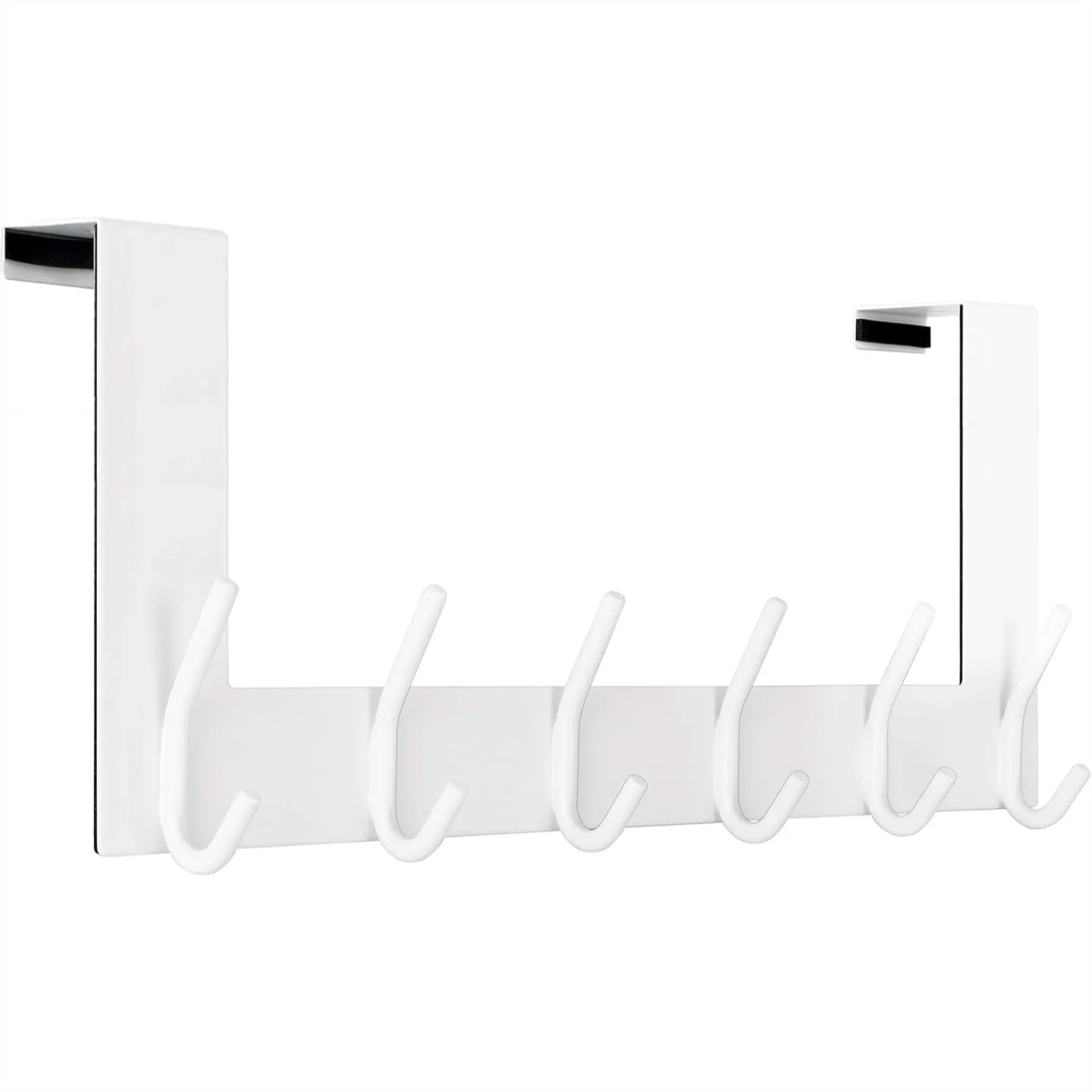 Over The Door Hooks with 6 Hooks for Clothes, Towels, and Jackets - Space-Saving White Door Hanger
Over The Door Hooks with 6 Hooks for Clothes, Towels, and Jackets - Space-Saving White Door Hanger
