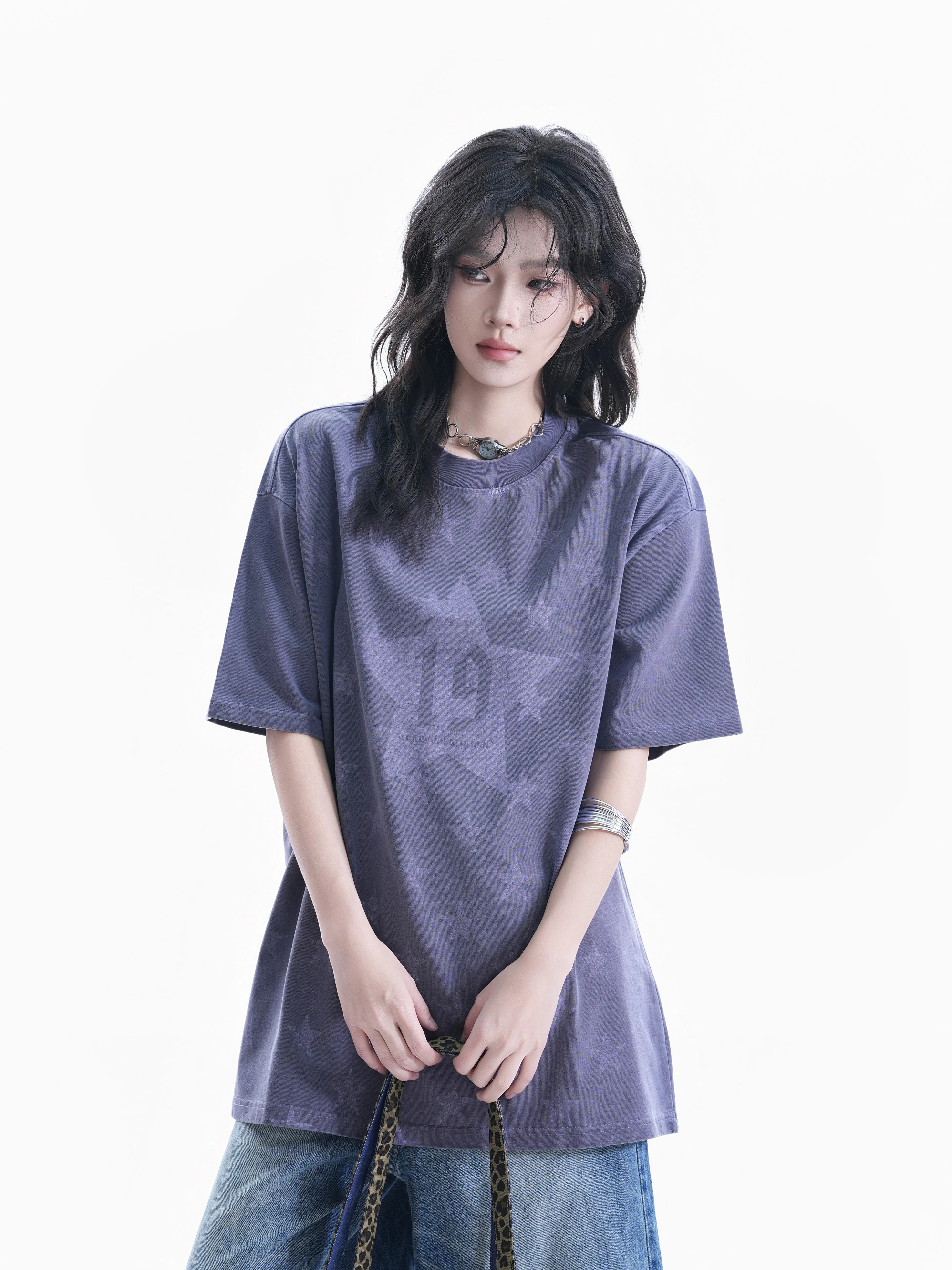 Retro Gradient Short Sleeve T-Shirt Women's Vintage Star Print Couple Match Small Ball Cotton Casual round Neck Top
Retro Gradient Short Sleeve T-Shirt Women's Vintage Star Print Couple Match Small Ball Cotton Casual round Neck Top