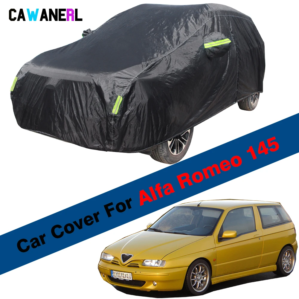 Черный водонепроницаемый автомобильный чехол для Alfa Romeo 145 1994-2001, летний солнцезащитный козырек с защитой от УФ-лучей, зимний защитный чехол от пыли и снега, дождя
Черный водонепроницаемый автомобильный чехол для Alfa Romeo 145 1994-2001, летний солнцезащитный козырек с защитой от УФ-лучей, зимний защитный чехол от пыли и снега, дождя