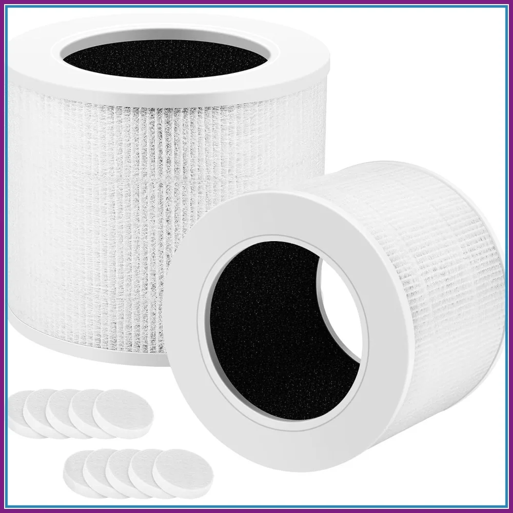 2-Pack Replacement Filters for LEVOIT Core Mini Air Purifier, 3-in-1 Activated Carbon, Upgraded Filtration
2-Pack Replacement Filters for LEVOIT Core Mini Air Purifier, 3-in-1 Activated Carbon, Upgraded Filtration