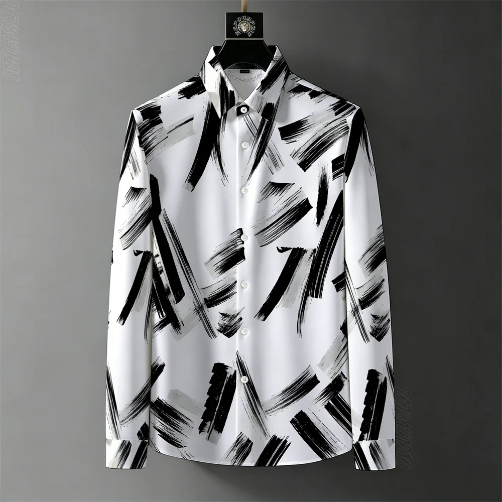 2026 New Men's Ink Painting Graffiti Long-Sleeve Shirt, Business Wrinkle-Resistant, Casual, Versatile, Commuter Shirt
2026 New Men's Ink Painting Graffiti Long-Sleeve Shirt, Business Wrinkle-Resistant, Casual, Versatile, Commuter Shirt
