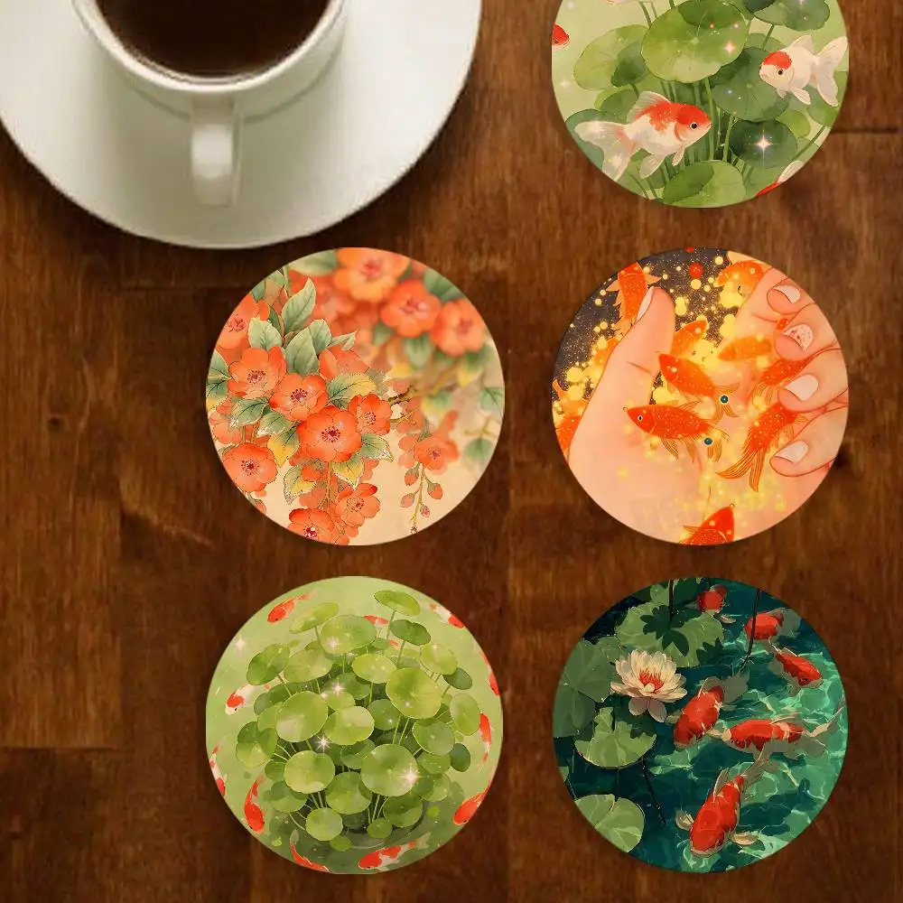 Luck With Fish Wood Coaster Mug Tea Coffee Cup Pad Heat Resistant Placemats Wood Coaster Holder Tableware Decoration
Luck With Fish Wood Coaster Mug Tea Coffee Cup Pad Heat Resistant Placemats Wood Coaster Holder Tableware Decoration