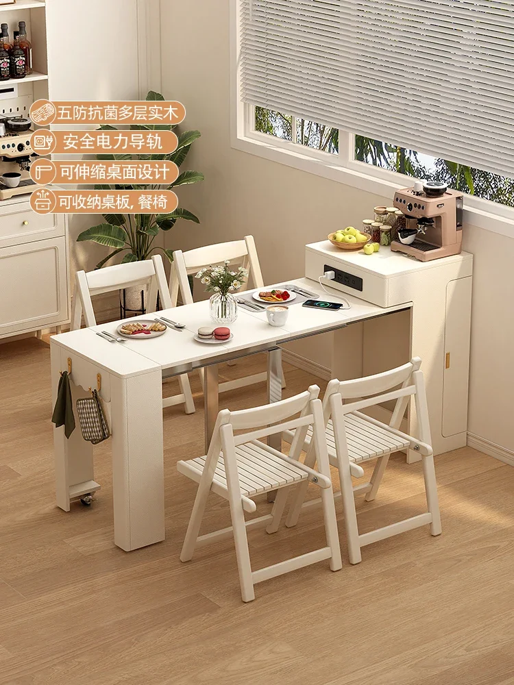 Dining table integrated retractable restaurant small apartment modern simple mini dining table bar
Dining table integrated retractable restaurant small apartment modern simple mini dining table bar
