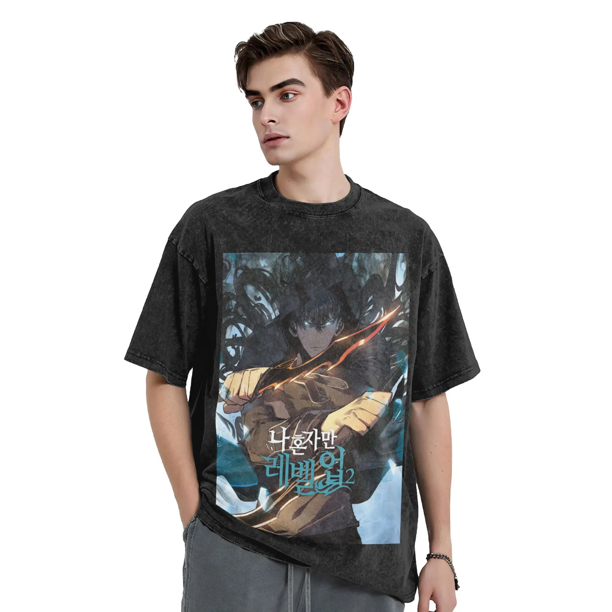 Anime Solo Leveling T Shirts Hip Hop Washed 100% Cotton Harajuku T-Shirts for Men Women Tops Streetwear Printed Tee Shirt
Anime Solo Leveling T Shirts Hip Hop Washed 100% Cotton Harajuku T-Shirts for Men Women Tops Streetwear Printed Tee Shirt