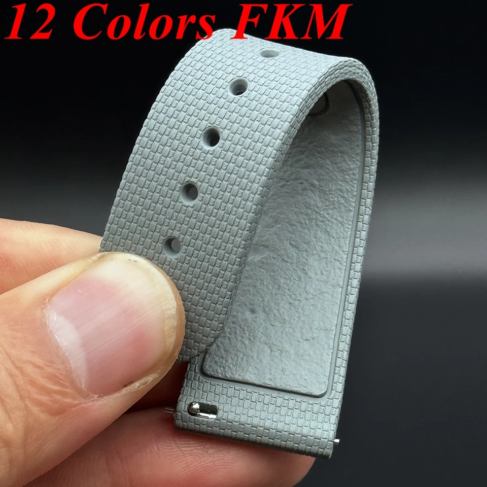20mm FKM Fluororubber Watch Strap Release Bar Watchband Universal Bracelet Fold Clasp Silicone Rubber diver Grey Red Blue Band
20mm FKM Fluororubber Watch Strap Release Bar Watchband Universal Bracelet Fold Clasp Silicone Rubber diver Grey Red Blue Band