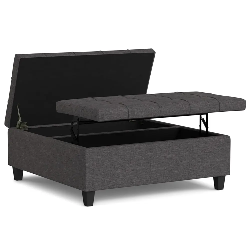 Harrison 40 H Wide Transitional Square Large Coffee Table Storage Ottoman In Slate Grey , Assembled, For The Living Room And
Harrison 40 H Wide Transitional Square Large Coffee Table Storage Ottoman In Slate Grey , Assembled, For The Living Room And