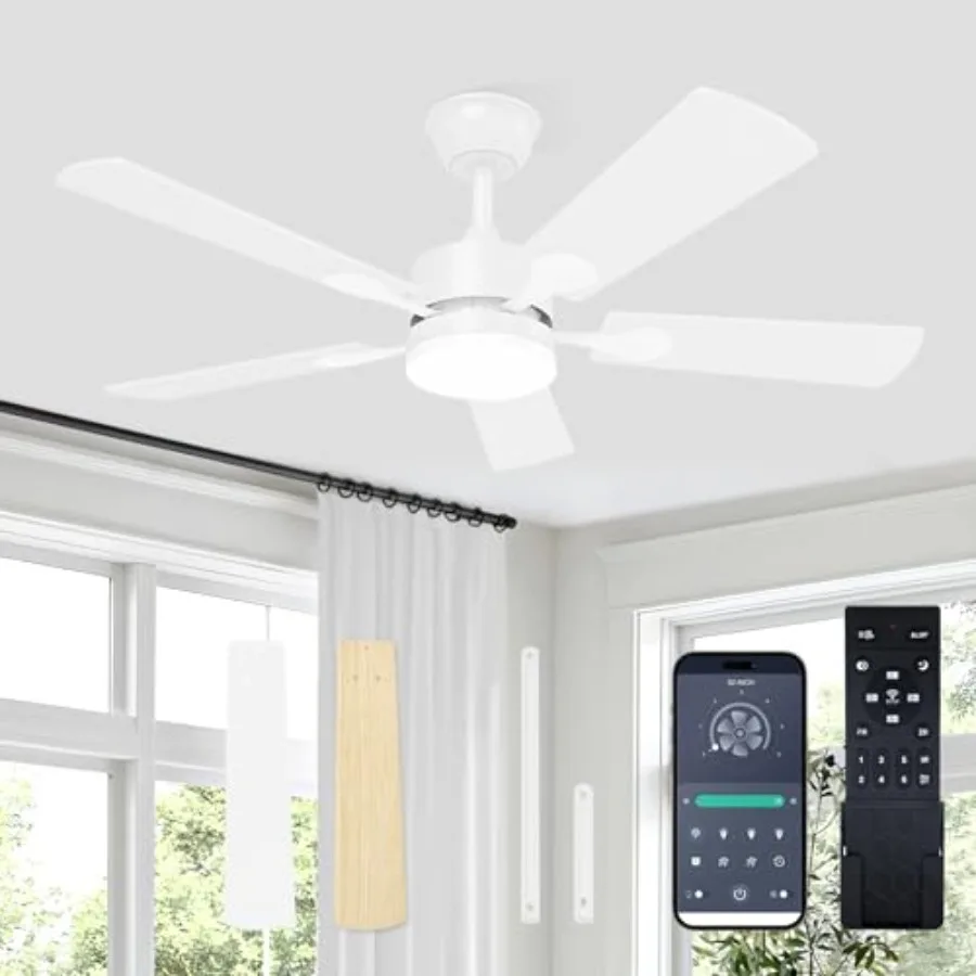 Ceiling Fan with Light, Flush Mount Ceiling Fan with Lights and Remote, Dimmable LED Fan Light, Low Profile Ceiling Fan, Modern
Ceiling Fan with Light, Flush Mount Ceiling Fan with Lights and Remote, Dimmable LED Fan Light, Low Profile Ceiling Fan, Modern