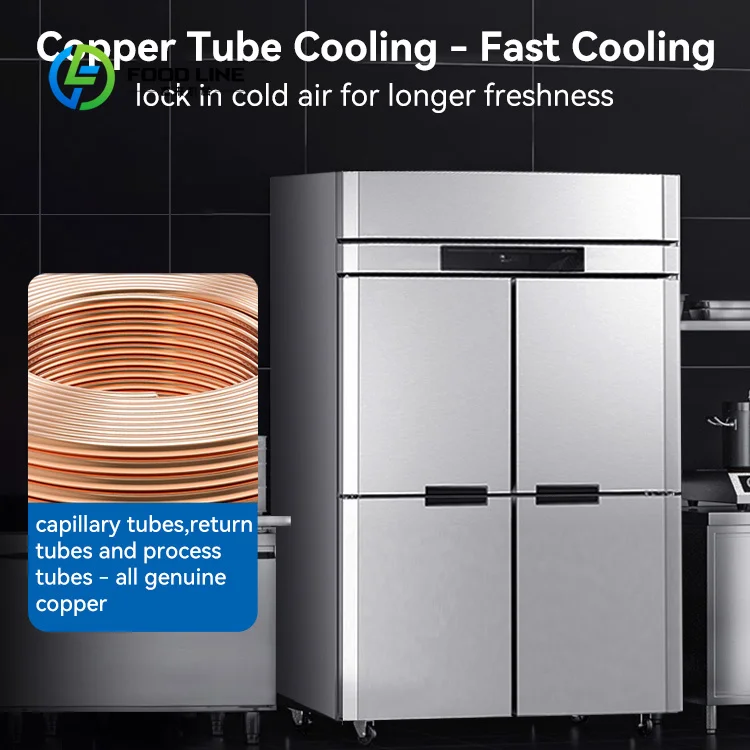Customized Fast Food Restaurant Equipment 816 L 2-8℃ Dual Temp Air-Cooled Four Doors Commercial Freezer Refrigerator For Meat
Customized Fast Food Restaurant Equipment 816 L 2-8℃ Dual Temp Air-Cooled Four Doors Commercial Freezer Refrigerator For Meat