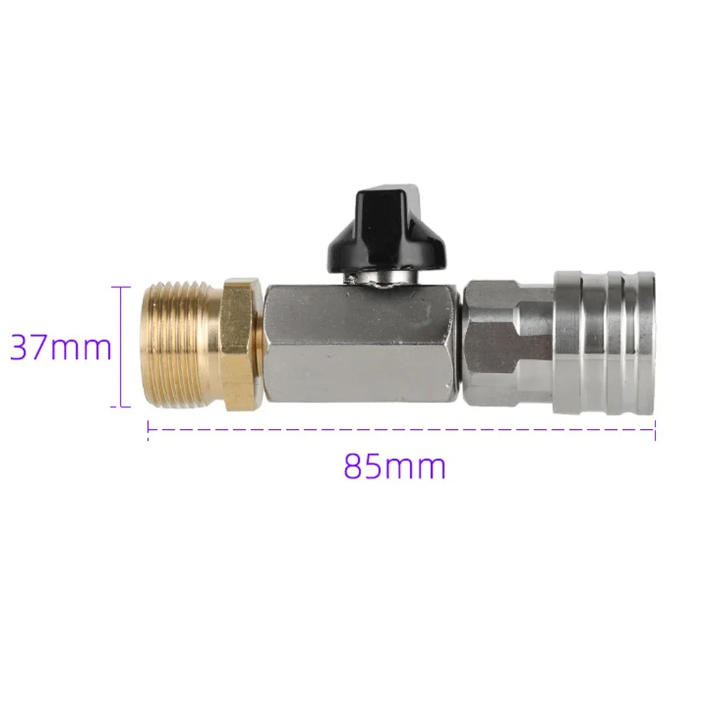 Ball Valve Kit High Pressure Washer 1/4" Quick Connector and M22 14mm for Power Washer Hose Switch On/off
Ball Valve Kit High Pressure Washer 1/4" Quick Connector and M22 14mm for Power Washer Hose Switch On/off