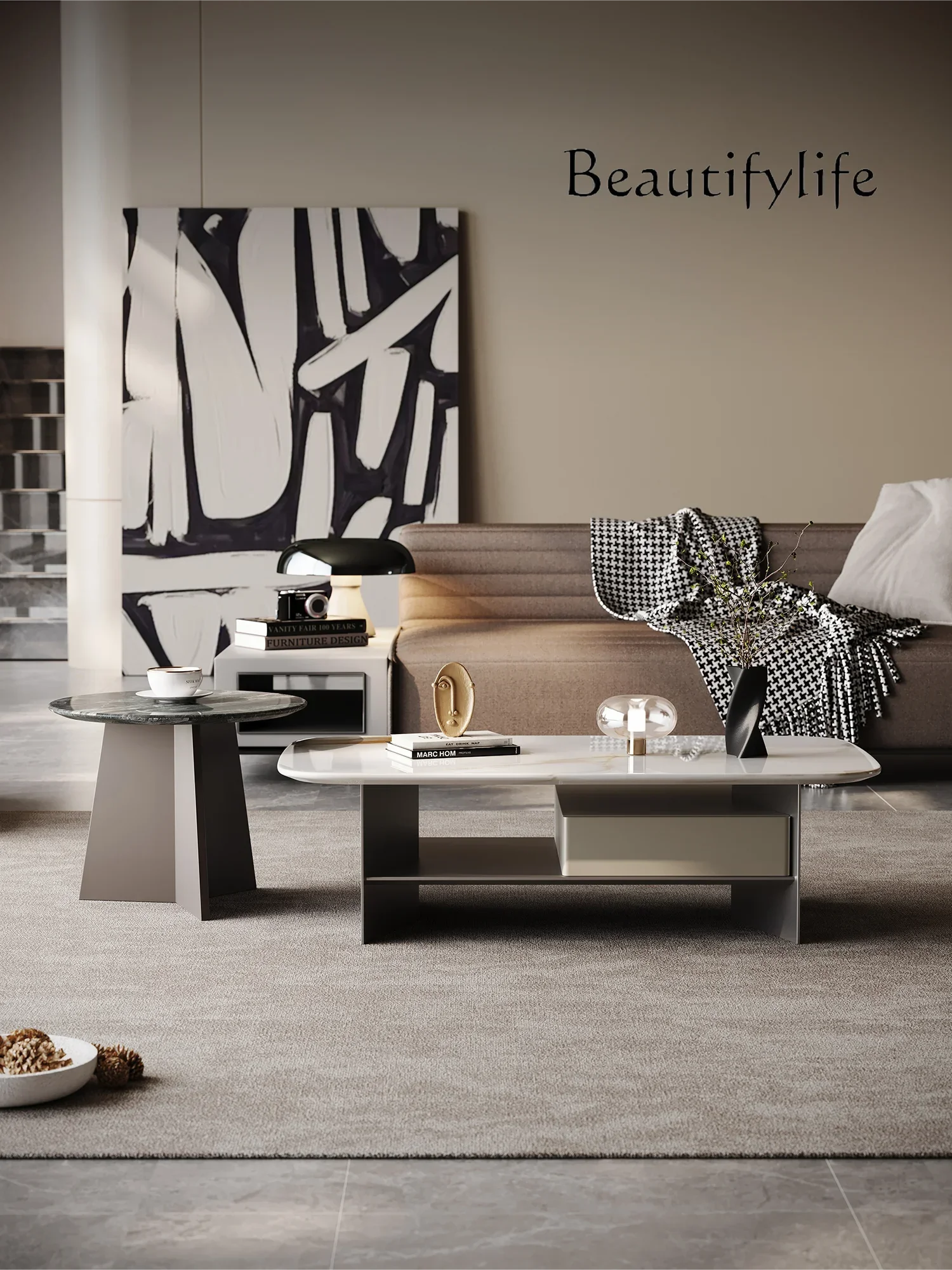 N19 Household Italian minimalist rectangular marble coffee table designer light luxury simple living room modern coffee table
N19 Household Italian minimalist rectangular marble coffee table designer light luxury simple living room modern coffee table