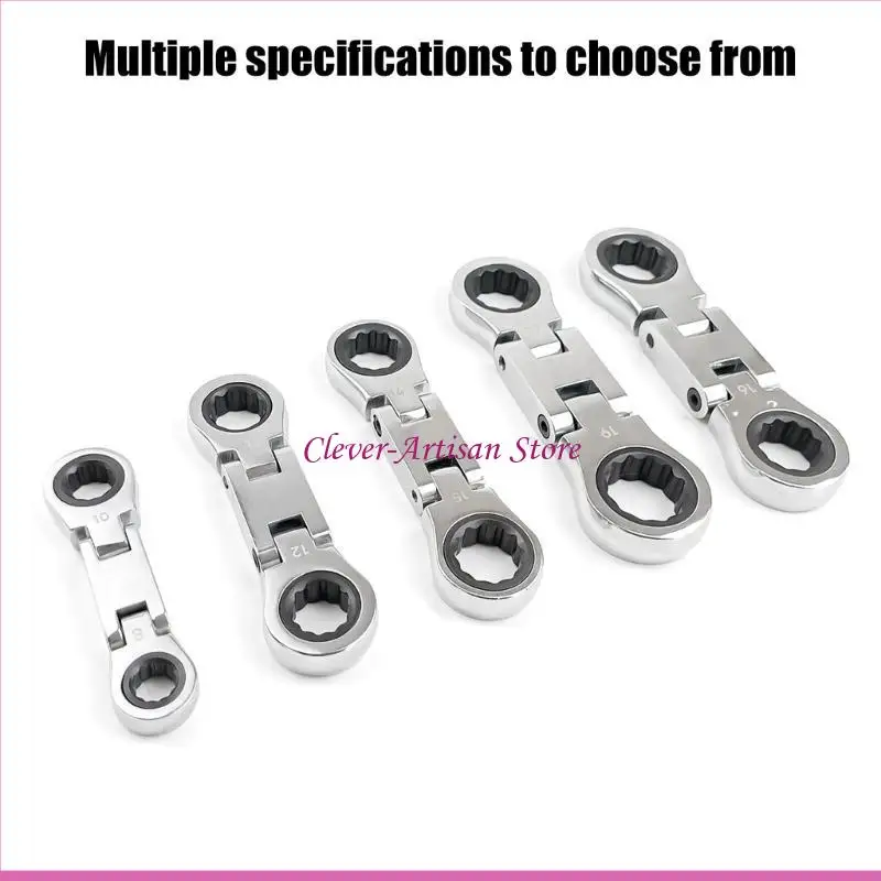 E06B 5Pcs Flexible Ratchet Wrench Double Head Spanners Gears Wrench Double Ended
E06B 5Pcs Flexible Ratchet Wrench Double Head Spanners Gears Wrench Double Ended