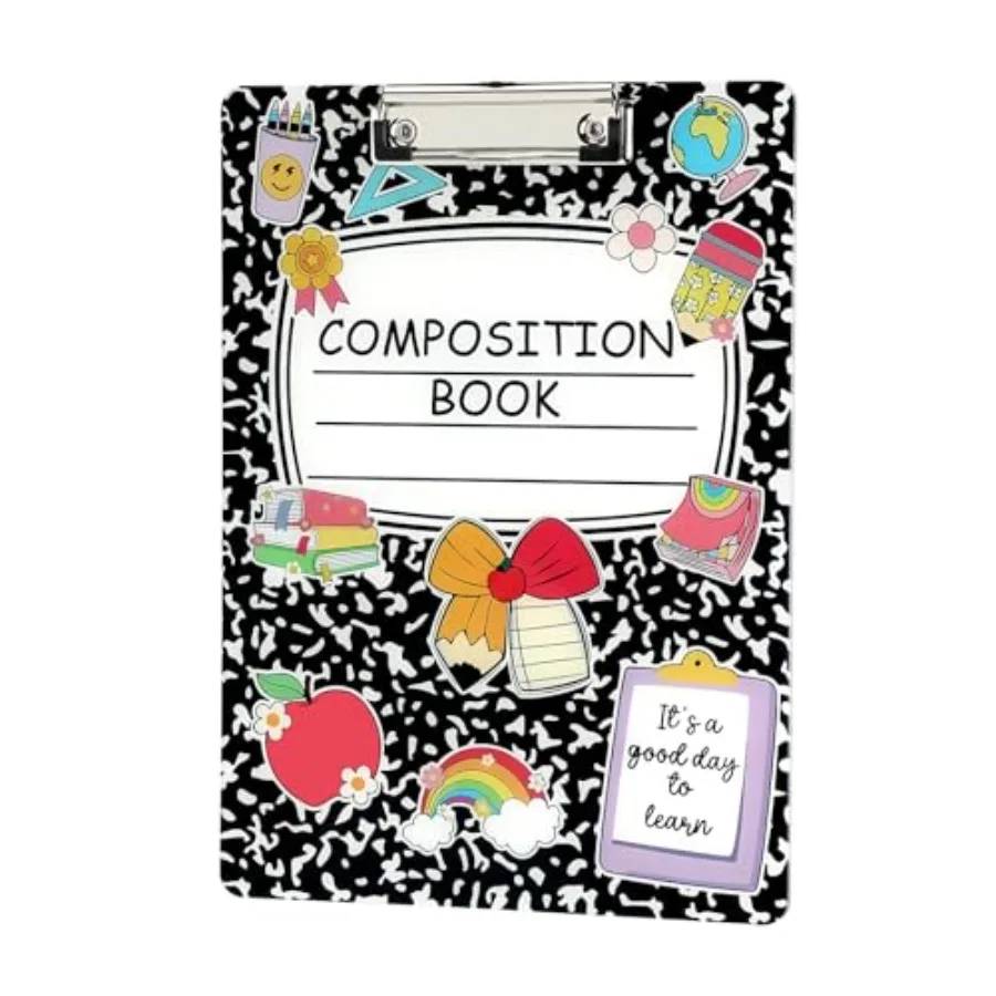 Composition Notebook Plastic Clip Boards 11.8" x 8.3" Acrylic Clipboard Standard Letter Size A4 Back to School Gift for Teacher
Composition Notebook Plastic Clip Boards 11.8" x 8.3" Acrylic Clipboard Standard Letter Size A4 Back to School Gift for Teacher