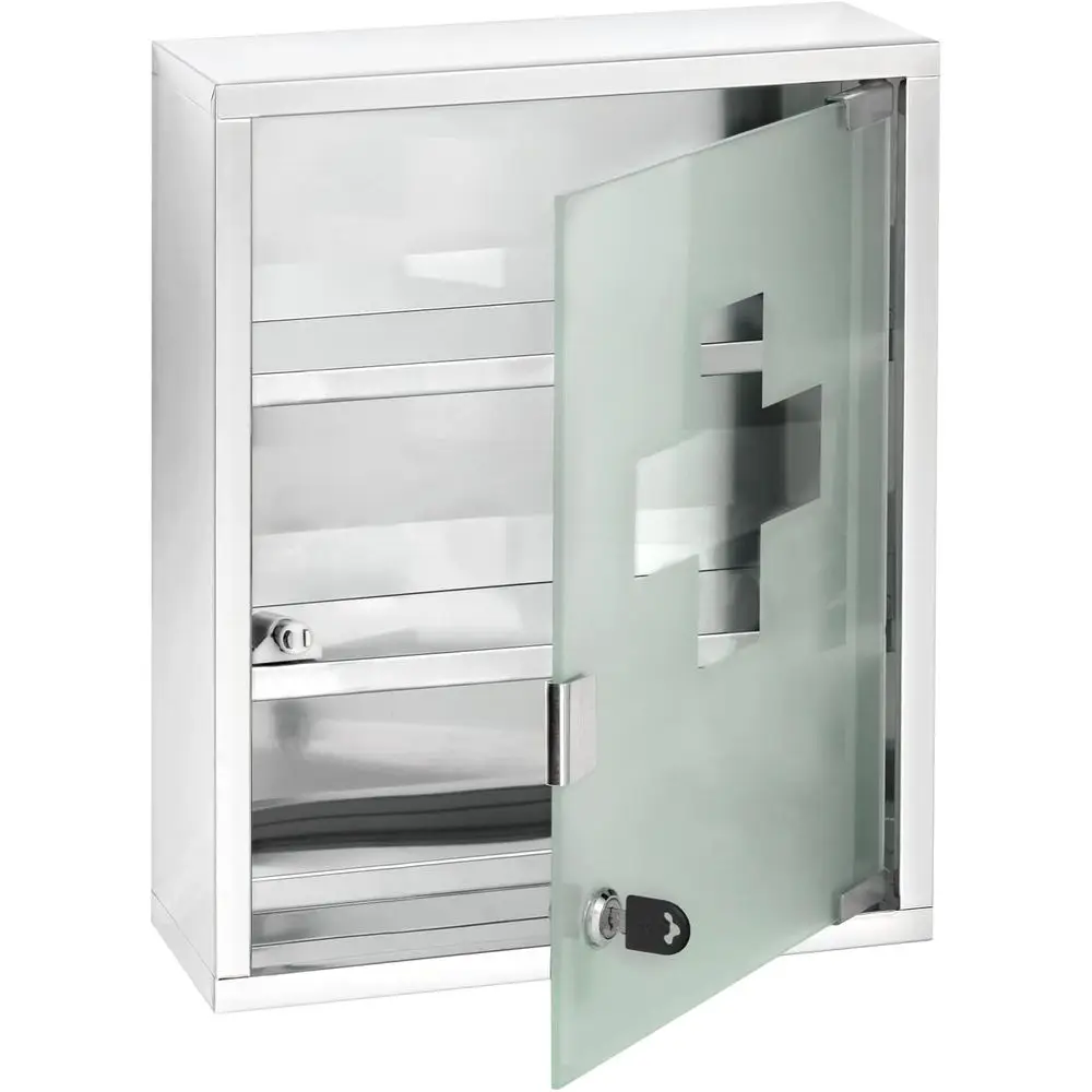 Over-the-Toilet Wall-Mounted Medicine Cabinet with Safety Glass Door, Medium, Silver, 11.8x15.7x4.7 inches
Over-the-Toilet Wall-Mounted Medicine Cabinet with Safety Glass Door, Medium, Silver, 11.8x15.7x4.7 inches