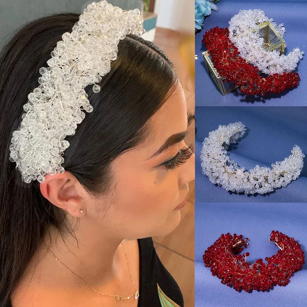A416 Crystal Bride Headband Luxury Silver Bride Headdress Party Hair Jewelry Handmade Wedding Hair Accessories Bridal Headwear
A416 Crystal Bride Headband Luxury Silver Bride Headdress Party Hair Jewelry Handmade Wedding Hair Accessories Bridal Headwear