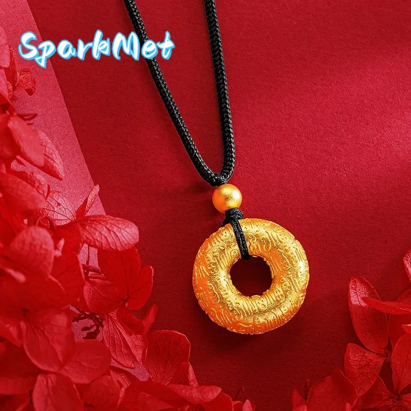 Рождественский кулон из желтого золота 24 карата Baifu Ping An с пряжкой, ожерелье из настоящего золота 9999 для мужчин и женщин, свадебные украшения, рождественские подарки
Рождественский кулон из желтого золота 24 карата Baifu Ping An с пряжкой, ожерелье из настоящего золота 9999 для мужчин и женщин, свадебные украшения, рождественские подарки