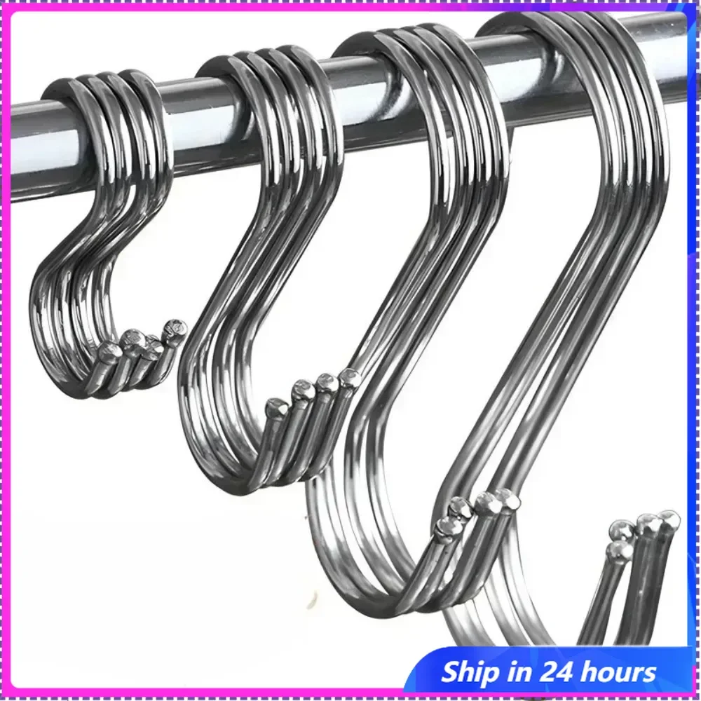 Stainless Steel S Hooks with Sharp Tip Utensil Meat Clothes Hanger Hanging Hooks for Butcher Shop Kitchen Baking Tools
Stainless Steel S Hooks with Sharp Tip Utensil Meat Clothes Hanger Hanging Hooks for Butcher Shop Kitchen Baking Tools