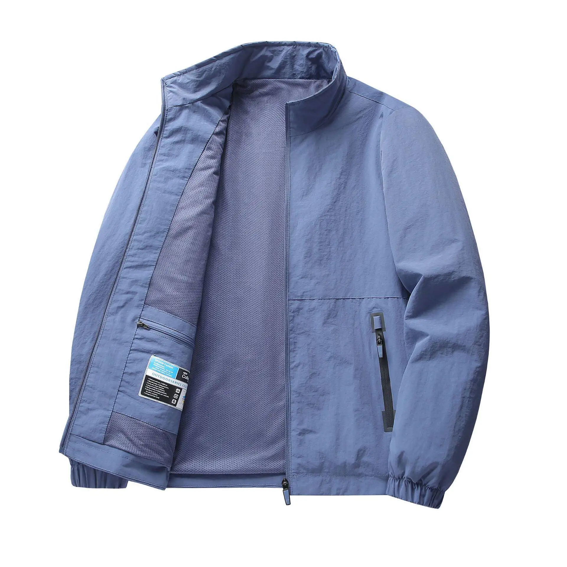 Loose Fit Stand Collar Jacket Thin Outerwear Casual Style Zipper Decoration Urban Fashion Men's Jacket Spring Autumn
Loose Fit Stand Collar Jacket Thin Outerwear Casual Style Zipper Decoration Urban Fashion Men's Jacket Spring Autumn