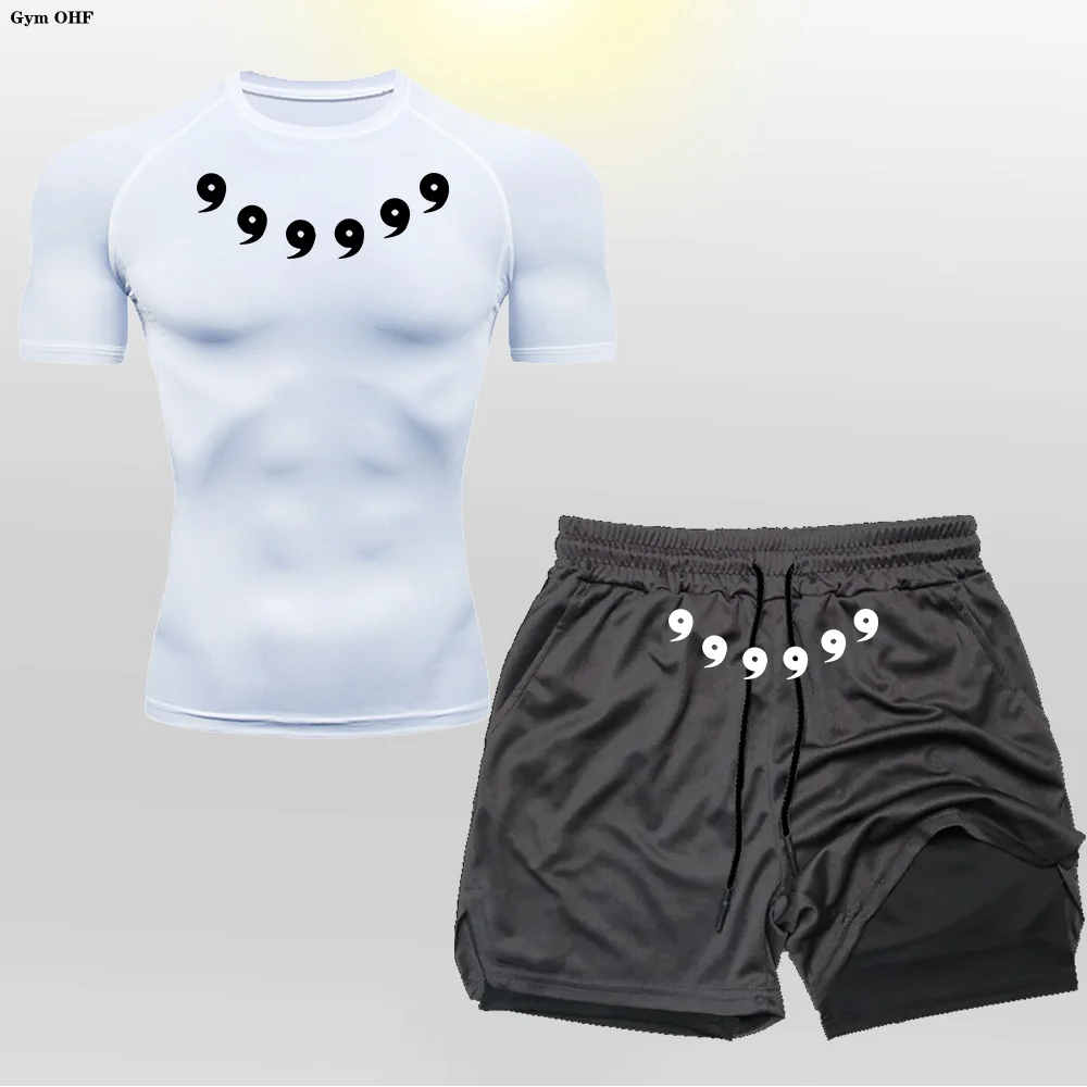 Men's Compression Training Sportswear Tight Short Sleeve Double Layer Shorts Casual Summer Jogging Fitness WearTrack suit
Men's Compression Training Sportswear Tight Short Sleeve Double Layer Shorts Casual Summer Jogging Fitness WearTrack suit