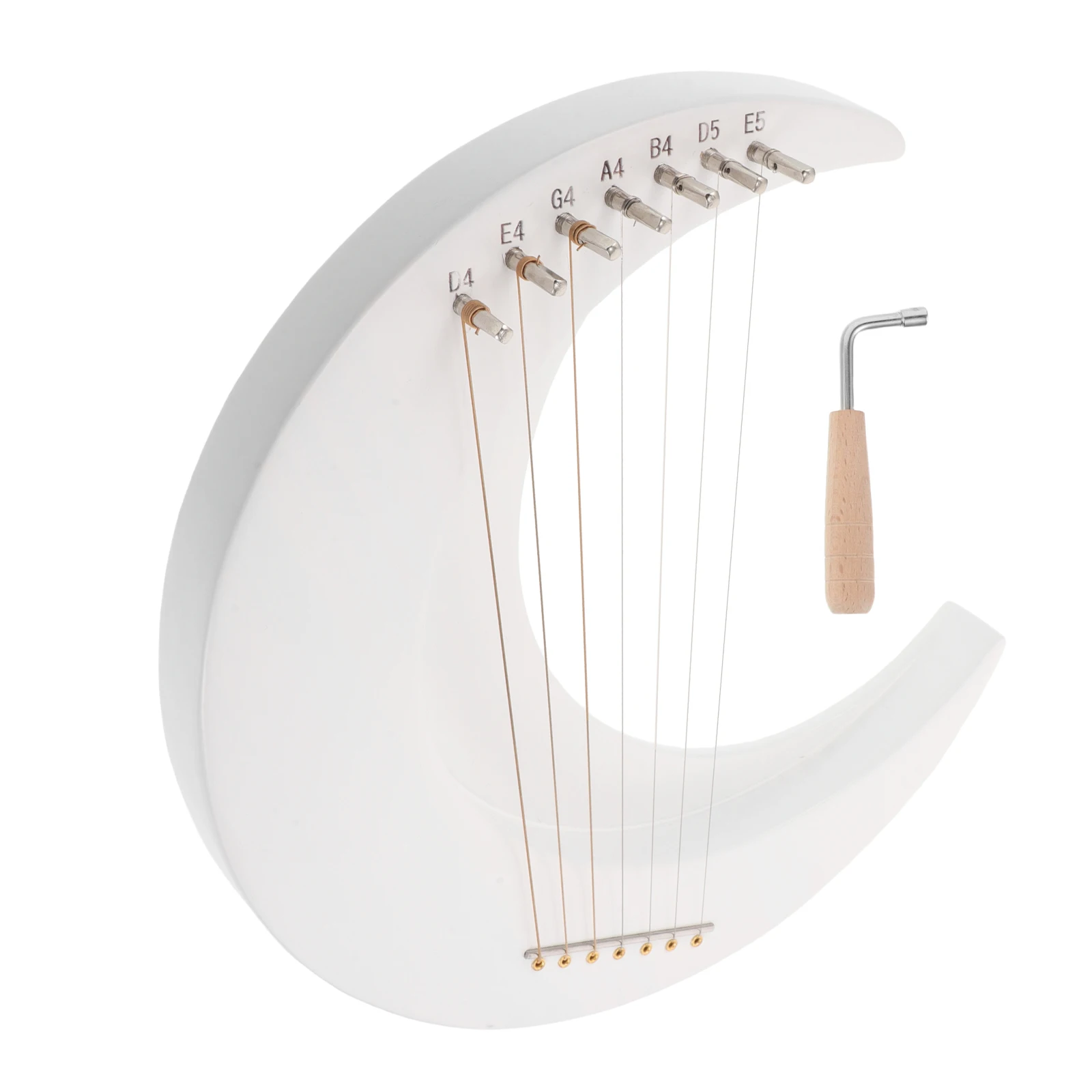 7 String Moon Shaped Wooden Lyre Harp Musical Instrument Tuning Wrench Included Compact Lightweight Beginner Friendly Portable
7 String Moon Shaped Wooden Lyre Harp Musical Instrument Tuning Wrench Included Compact Lightweight Beginner Friendly Portable