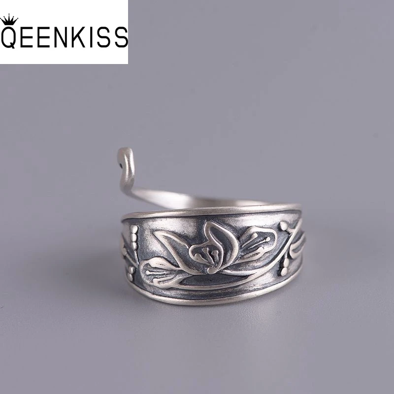 QEENKISS 925 Sterling Silver Vintage Flower Lotus Rings for Women Birthday Wedding Party Christmas Mother Ladies Gifts RG7062
QEENKISS 925 Sterling Silver Vintage Flower Lotus Rings for Women Birthday Wedding Party Christmas Mother Ladies Gifts RG7062