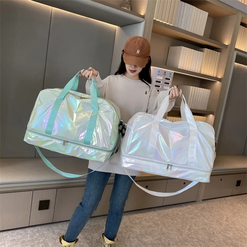Ladies' Crossbody Bag Shiny Surface Swimming Fitness Yoga Waterproof Large Capacity Fashionable Cool Trendy Travel Tote Handbags
Ladies' Crossbody Bag Shiny Surface Swimming Fitness Yoga Waterproof Large Capacity Fashionable Cool Trendy Travel Tote Handbags