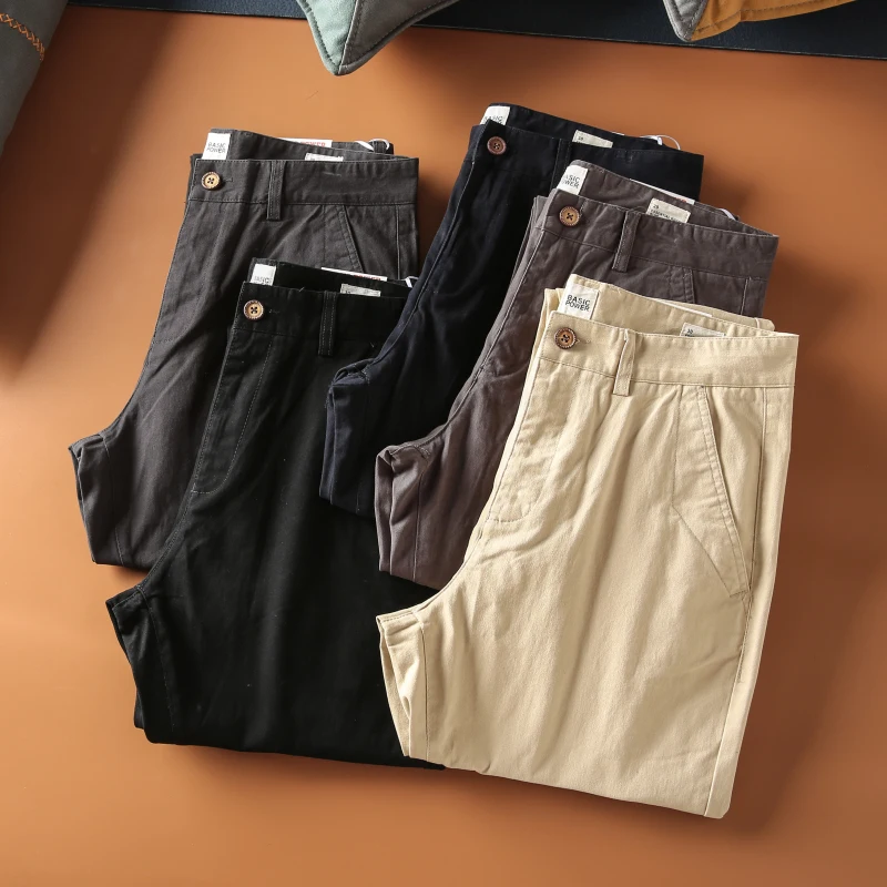 Новые осенние мужские повседневные брюки из хлопкового твила, прямые, для бизнеса и отдыха, со средней посадкой
Новые осенние мужские повседневные брюки из хлопкового твила, прямые, для бизнеса и отдыха, со средней посадкой