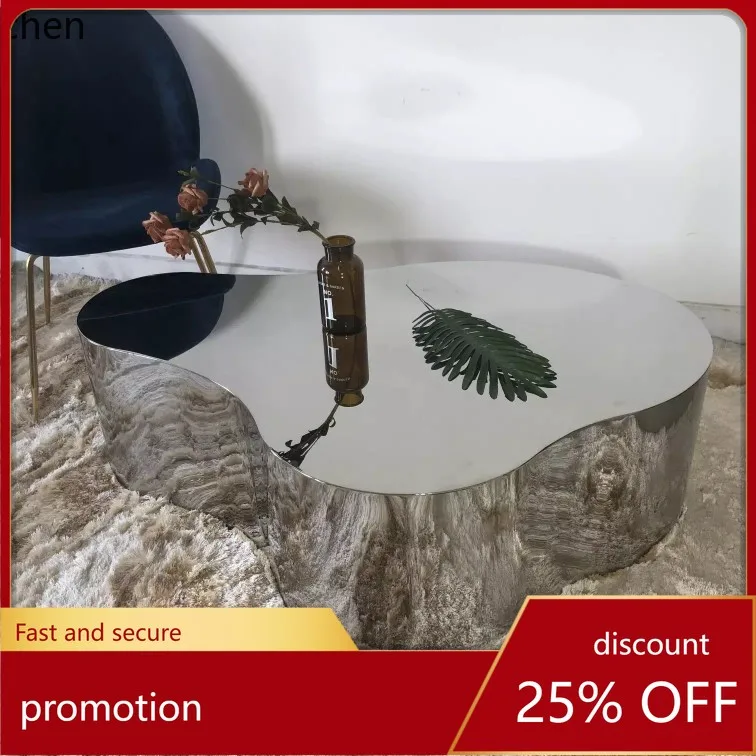 CZ Stainless Steel Mirror Surface silver Coffee Table Living Room Tea Table Modern Irregular Combination Simple Table
CZ Stainless Steel Mirror Surface silver Coffee Table Living Room Tea Table Modern Irregular Combination Simple Table