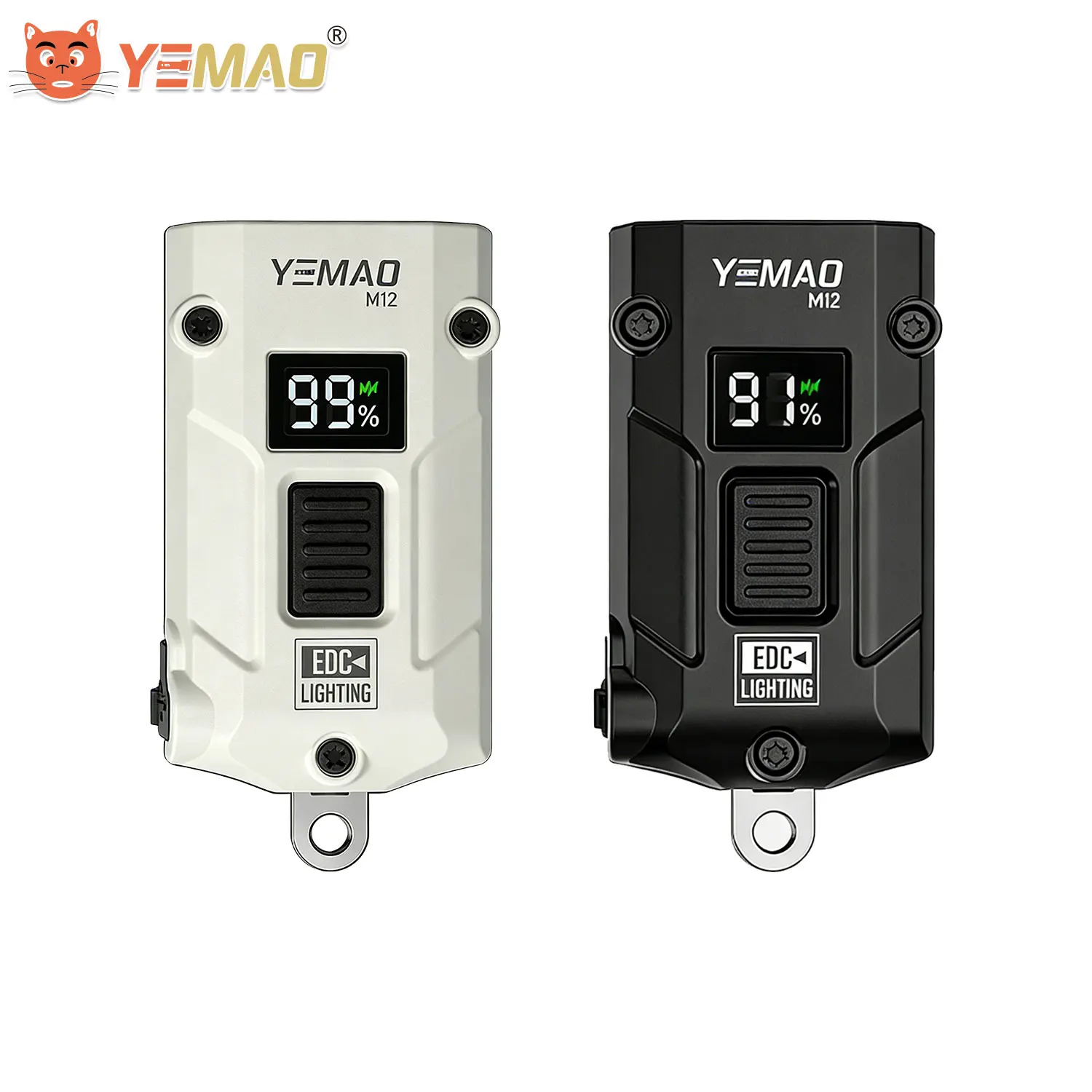 YEMAO M12 Mini Flashlight 300 Lumens EDC USB-C Rechargeable Aluminum Alloy Smart Battery Display Keychain Light
YEMAO M12 Mini Flashlight 300 Lumens EDC USB-C Rechargeable Aluminum Alloy Smart Battery Display Keychain Light