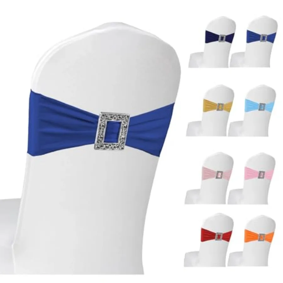 100 PCS Spandex Chair Sashes, Elastic Stretch Dining Chair Slipcovers with Buckle Slider for Wedding Party Banquet Restaurant S
100 PCS Spandex Chair Sashes, Elastic Stretch Dining Chair Slipcovers with Buckle Slider for Wedding Party Banquet Restaurant S