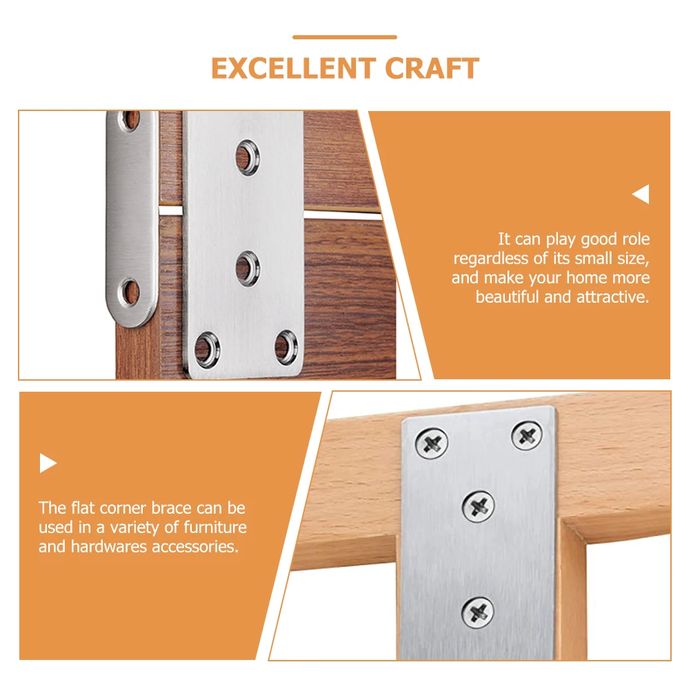 10 Pcs Flat Corner Brace Furniture Fixing Plates Brackets Mending Desk Wood Metal Hardware Accessories Anti Rust
10 Pcs Flat Corner Brace Furniture Fixing Plates Brackets Mending Desk Wood Metal Hardware Accessories Anti Rust