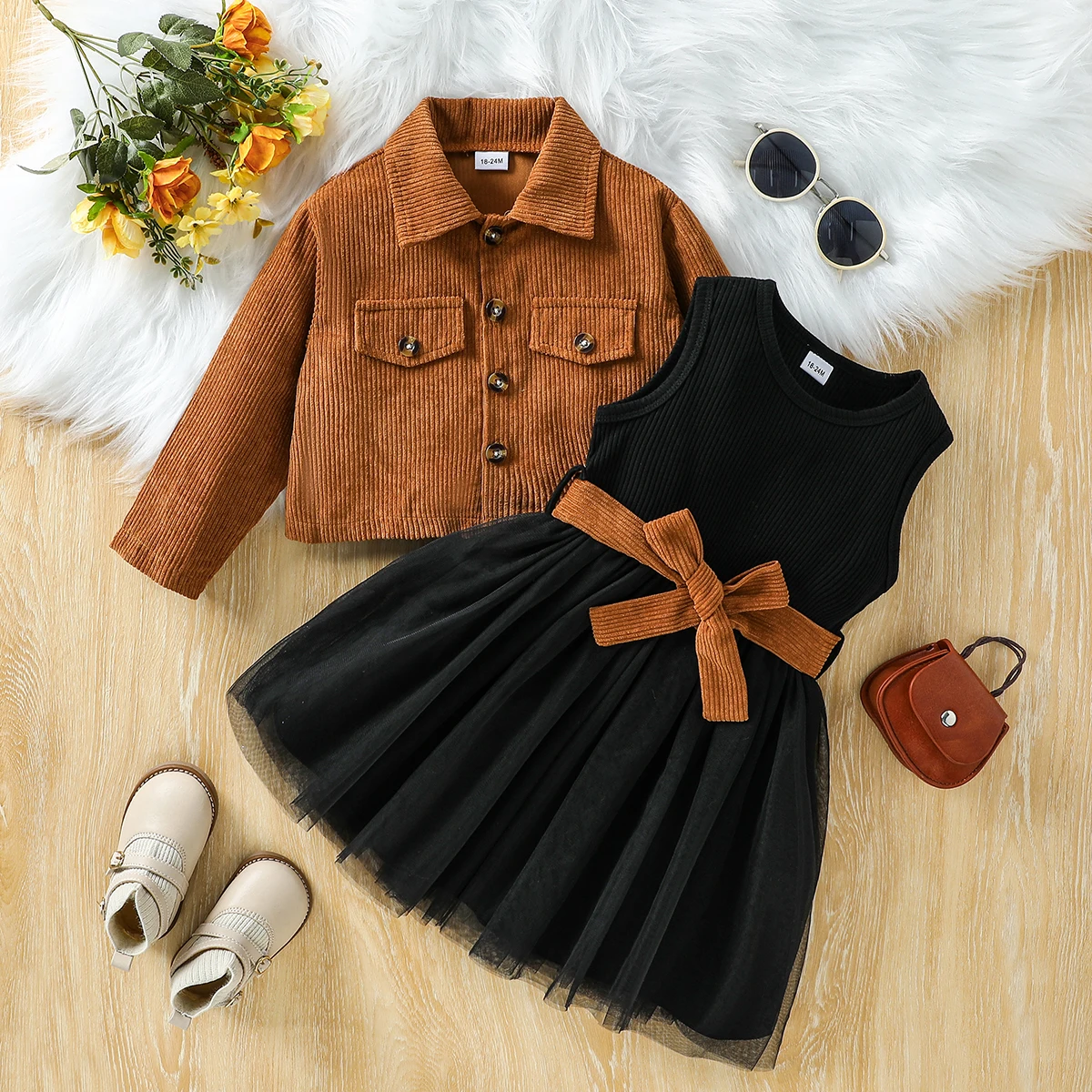 Kids Girls' Fall/Winter Outfit Set Dress With Long Sleeve Solid Jacket Coat Children Clothes For 1-6Y Active Suit
Kids Girls' Fall/Winter Outfit Set Dress With Long Sleeve Solid Jacket Coat Children Clothes For 1-6Y Active Suit