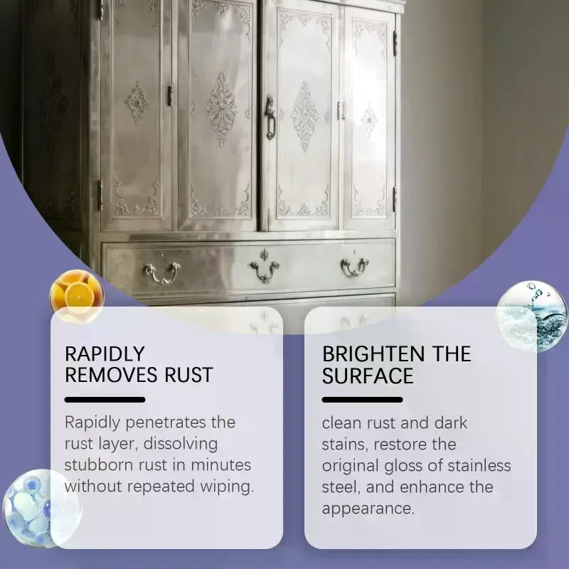 Stainless Steel Rust Remover - Anti-Oxidation Metal Maintenance Polishing Agent Effectively Restores Gloss After Rust Removal
Stainless Steel Rust Remover - Anti-Oxidation Metal Maintenance Polishing Agent Effectively Restores Gloss After Rust Removal