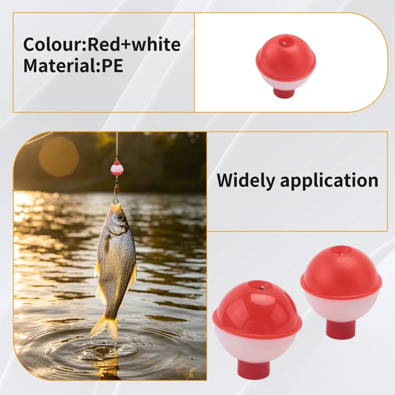 30Pcs Fishing Bobbers 1 Inch,Push Button Snap-On Fishing Floats Bobber Red And White,Fishing Float And Bobbers
30Pcs Fishing Bobbers 1 Inch,Push Button Snap-On Fishing Floats Bobber Red And White,Fishing Float And Bobbers