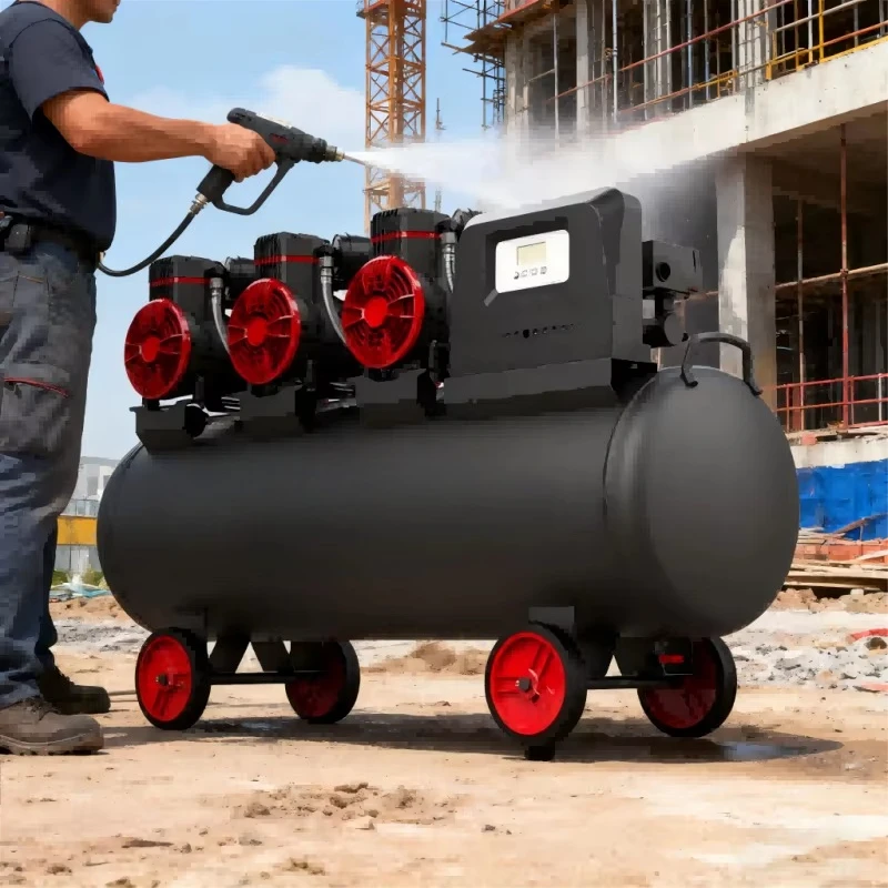 Заводской 110 В, высококачественный малошумный бесшумный двухцилиндровый портативный безмасляный воздушный компрессор, 8 бар, 116PSI, 1600WHP, с резервуаром 150 л
Заводской 110 В, высококачественный малошумный бесшумный двухцилиндровый портативный безмасляный воздушный компрессор, 8 бар, 116PSI, 1600WHP, с резервуаром 150 л