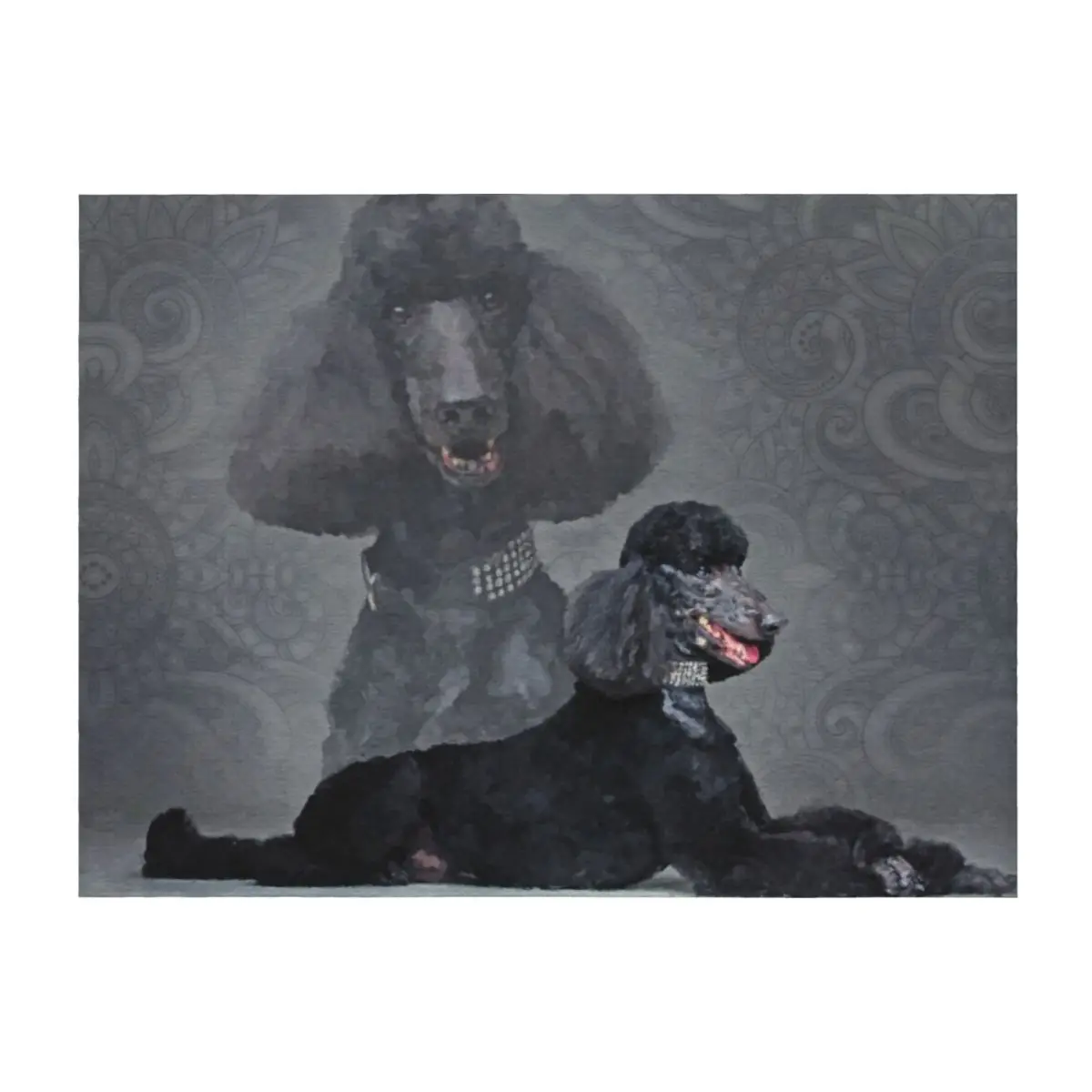 Elegant Black Standard Poodle Composition Throw Blanket Winter beds Decorative Sofas Stuffeds Loose Blankets
Elegant Black Standard Poodle Composition Throw Blanket Winter beds Decorative Sofas Stuffeds Loose Blankets