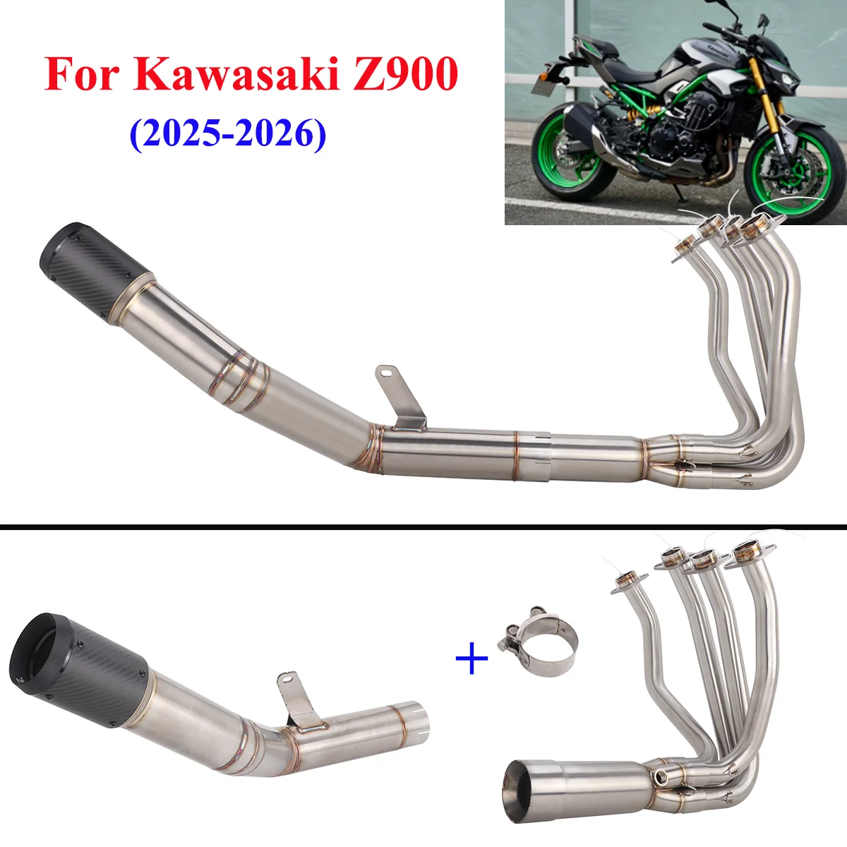 Slip On For Kawasaki Z900 Z900E Z900 A1 A2 2017-2026 Motorcycle Exhaust Header Escape Full System Z900 Exhaust Muffler
Slip On For Kawasaki Z900 Z900E Z900 A1 A2 2017-2026 Motorcycle Exhaust Header Escape Full System Z900 Exhaust Muffler