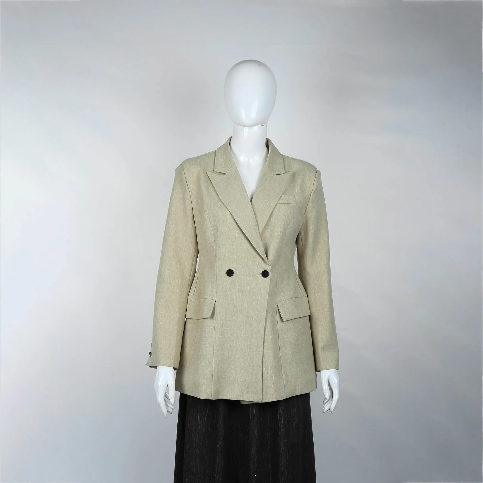 High quality 2025 Double Breasted Blazer Women Polyester Fall Winter Office Commute Streetwear Chic Work to Weekend Jacket
High quality 2025 Double Breasted Blazer Women Polyester Fall Winter Office Commute Streetwear Chic Work to Weekend Jacket