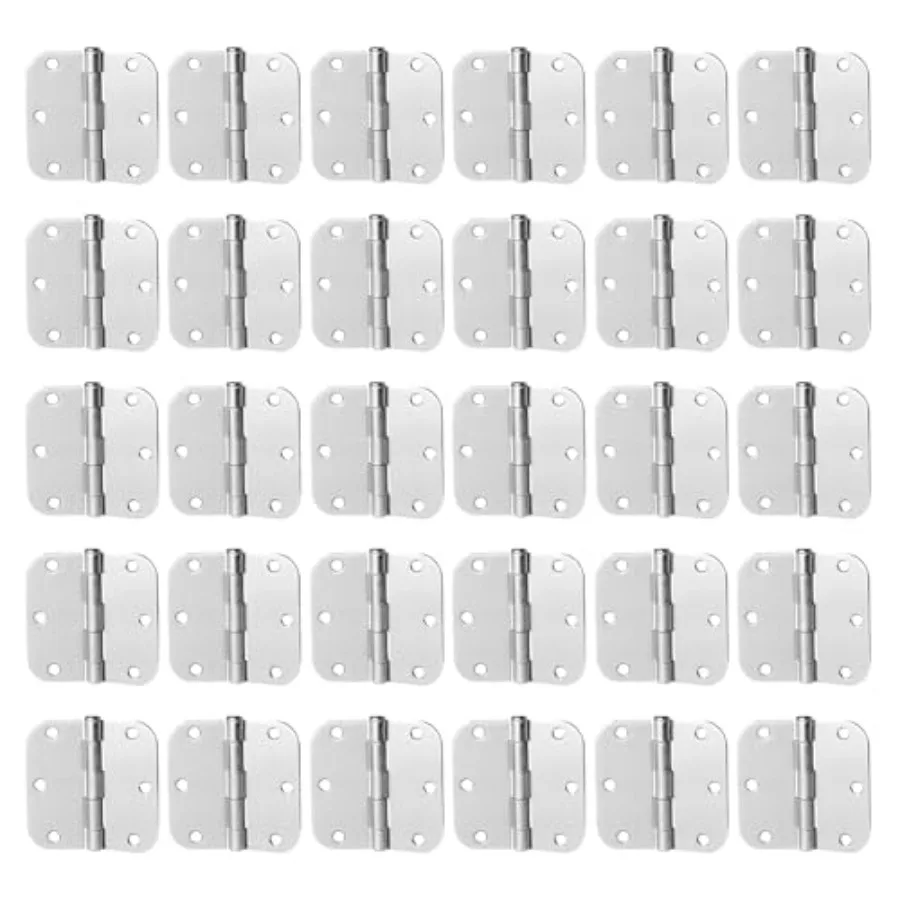Satin Nickel Door Hinges 3.5 inch Brushed Nickel Hinges Rounded 5/8" Radius Corners Bedroom Residential Standard Indoor Door Ha
Satin Nickel Door Hinges 3.5 inch Brushed Nickel Hinges Rounded 5/8" Radius Corners Bedroom Residential Standard Indoor Door Ha