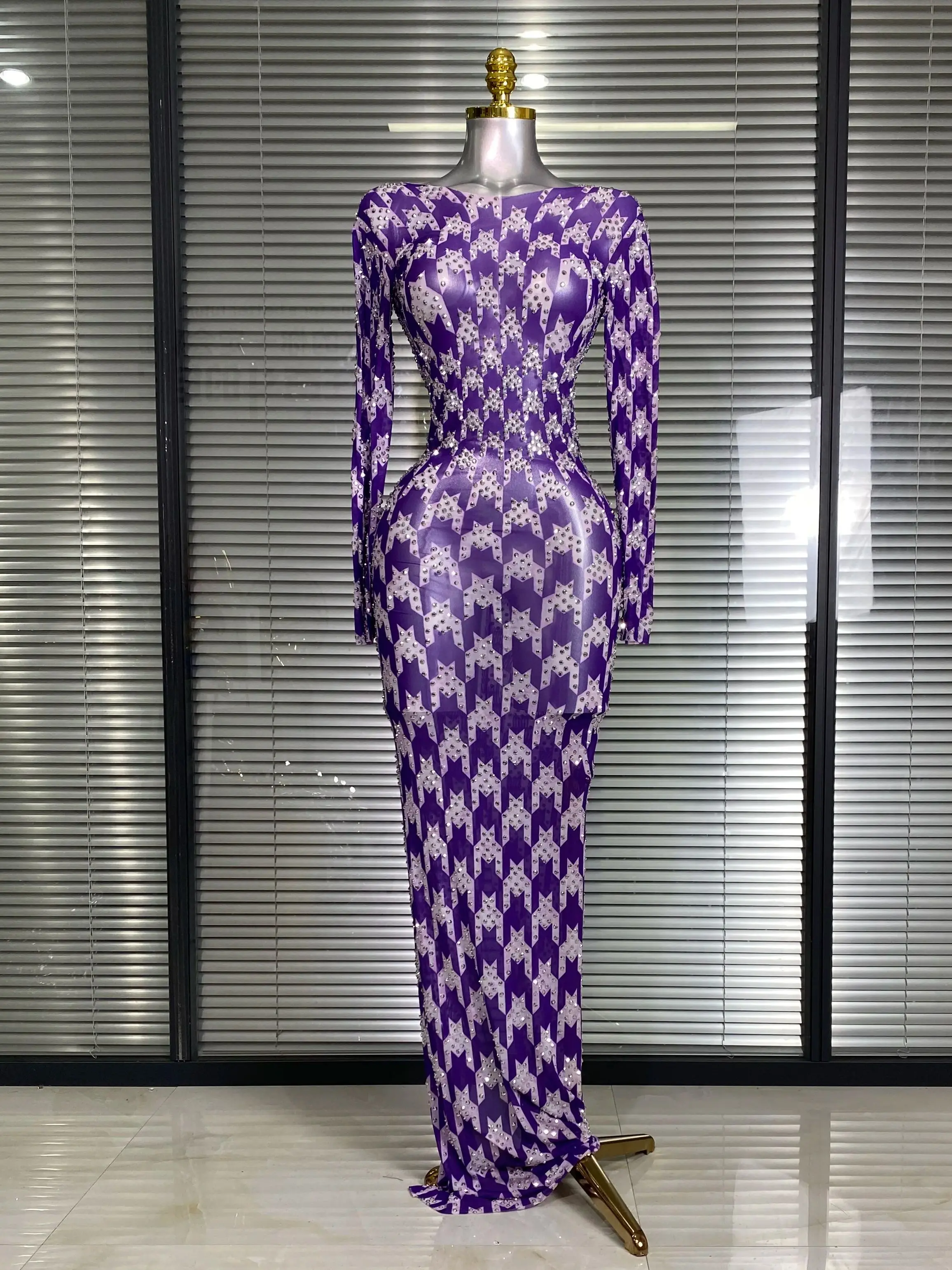INS New Women Sexy See Through Crystal Diamonds Rhinestones Maxi Dress Birthday Party Bar Singer Stage Performance Costume
INS New Women Sexy See Through Crystal Diamonds Rhinestones Maxi Dress Birthday Party Bar Singer Stage Performance Costume