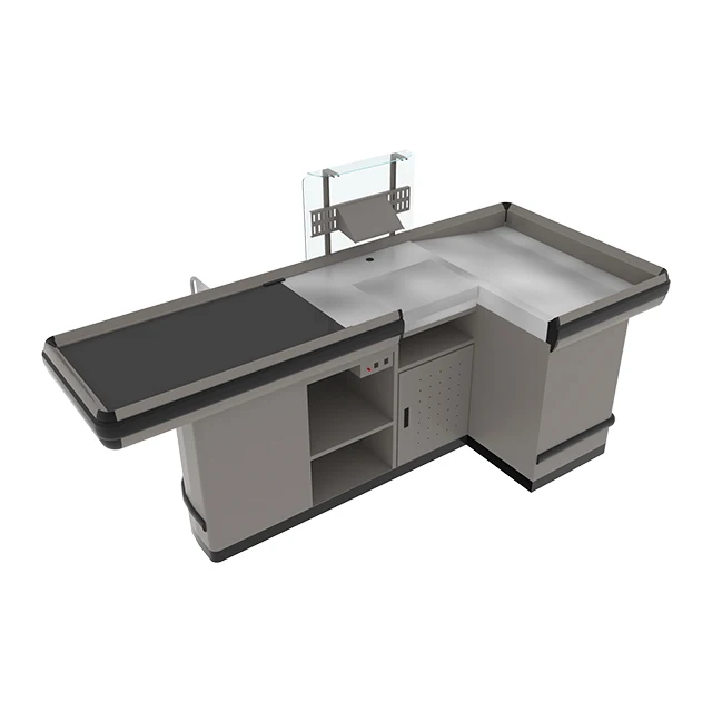 Automatic Checkout Counter with Conveyor Belt Cash Counter Furniture for Shop
Automatic Checkout Counter with Conveyor Belt Cash Counter Furniture for Shop