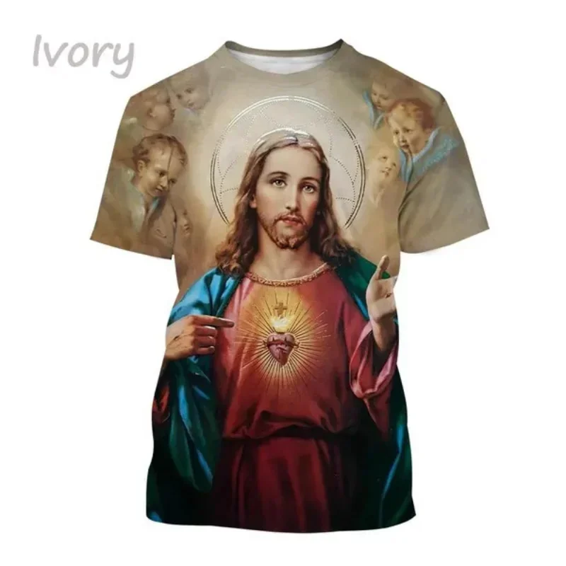 New Summer 3D Jesus Print T Shirt Christian Graphic T-shirts Children Fashion Short Sleeves Faith Above Fear Tee Shirts Clothing
New Summer 3D Jesus Print T Shirt Christian Graphic T-shirts Children Fashion Short Sleeves Faith Above Fear Tee Shirts Clothing
