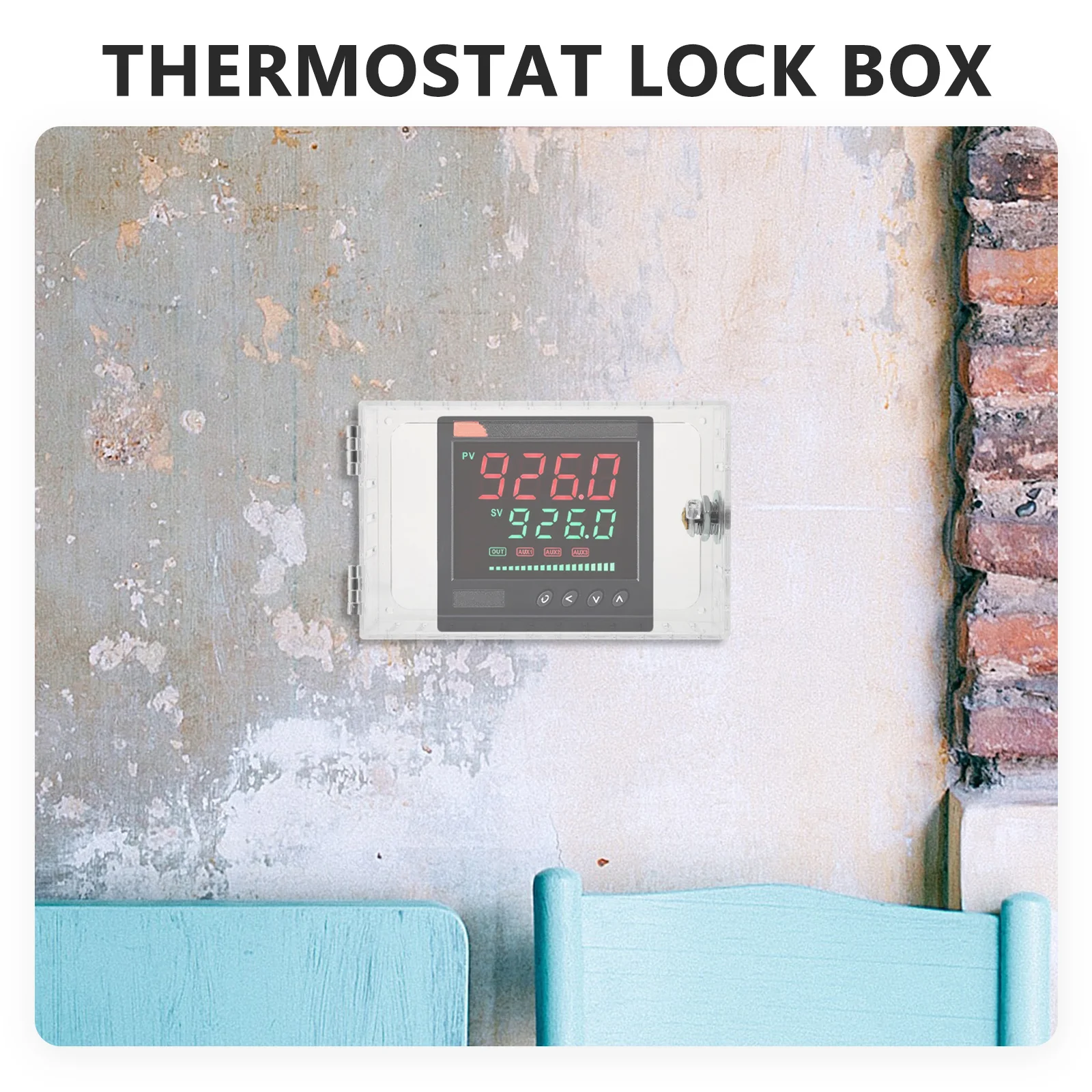 Thermostat Lock Box Locking Cover with Key Boxes Protector for Guard Wall Universal
Thermostat Lock Box Locking Cover with Key Boxes Protector for Guard Wall Universal