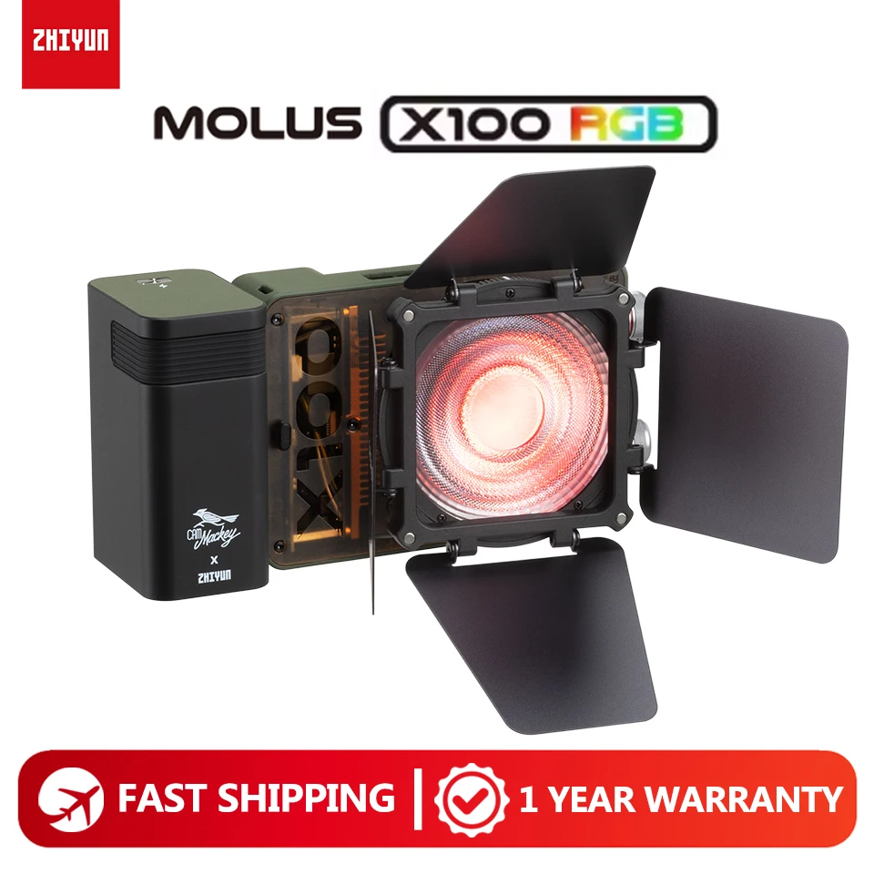 ZHIYUN MOLUS X100 RGB Professional Pocket Photography Light Portable Handheld Lighting for Outdoor Studio Live Fill Light
ZHIYUN MOLUS X100 RGB Professional Pocket Photography Light Portable Handheld Lighting for Outdoor Studio Live Fill Light