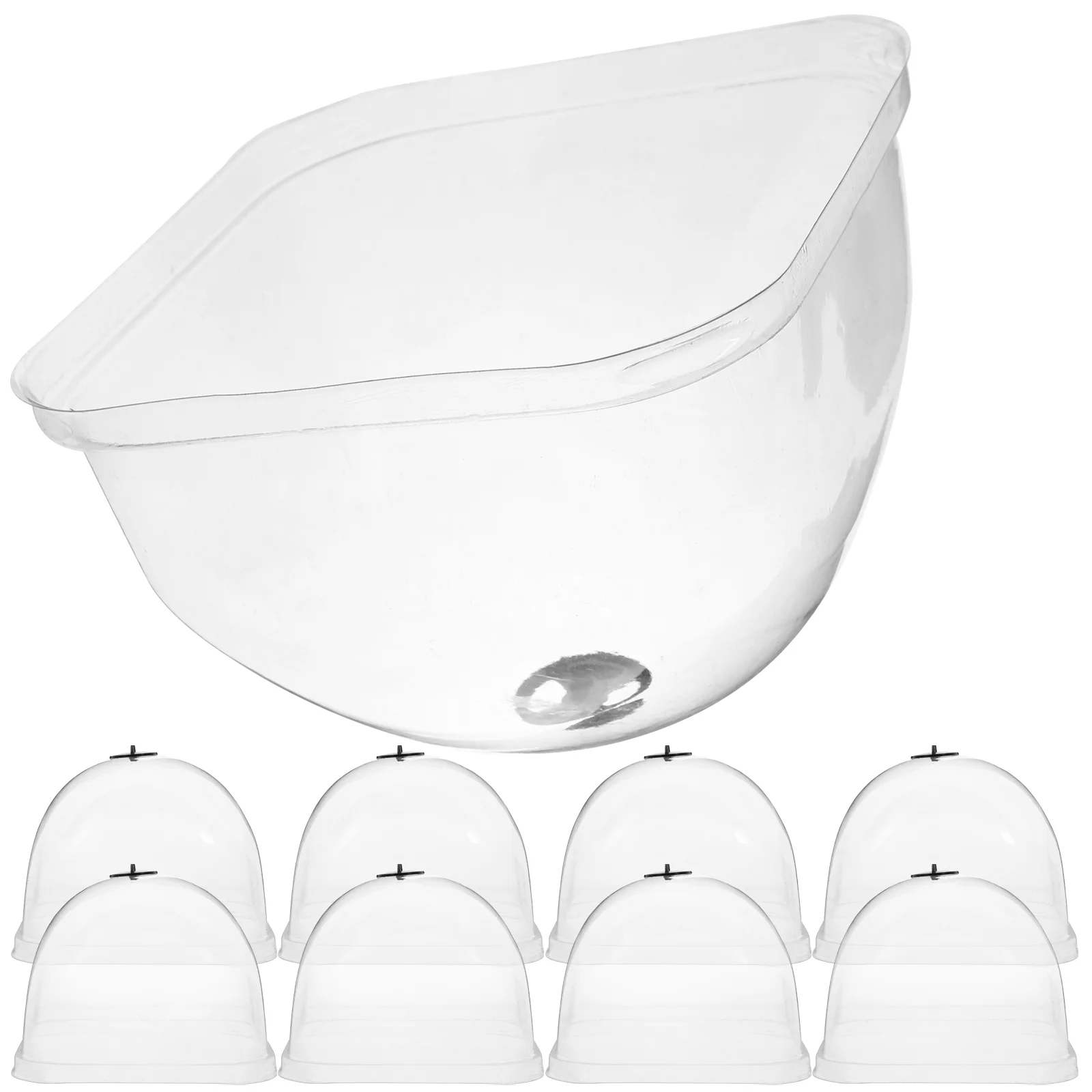 10pcs 12cm Garden Cloche Domes Plant Covers Humidity Control Ventilation Plastic Greenhouse Flower Pot Accessories
10pcs 12cm Garden Cloche Domes Plant Covers Humidity Control Ventilation Plastic Greenhouse Flower Pot Accessories