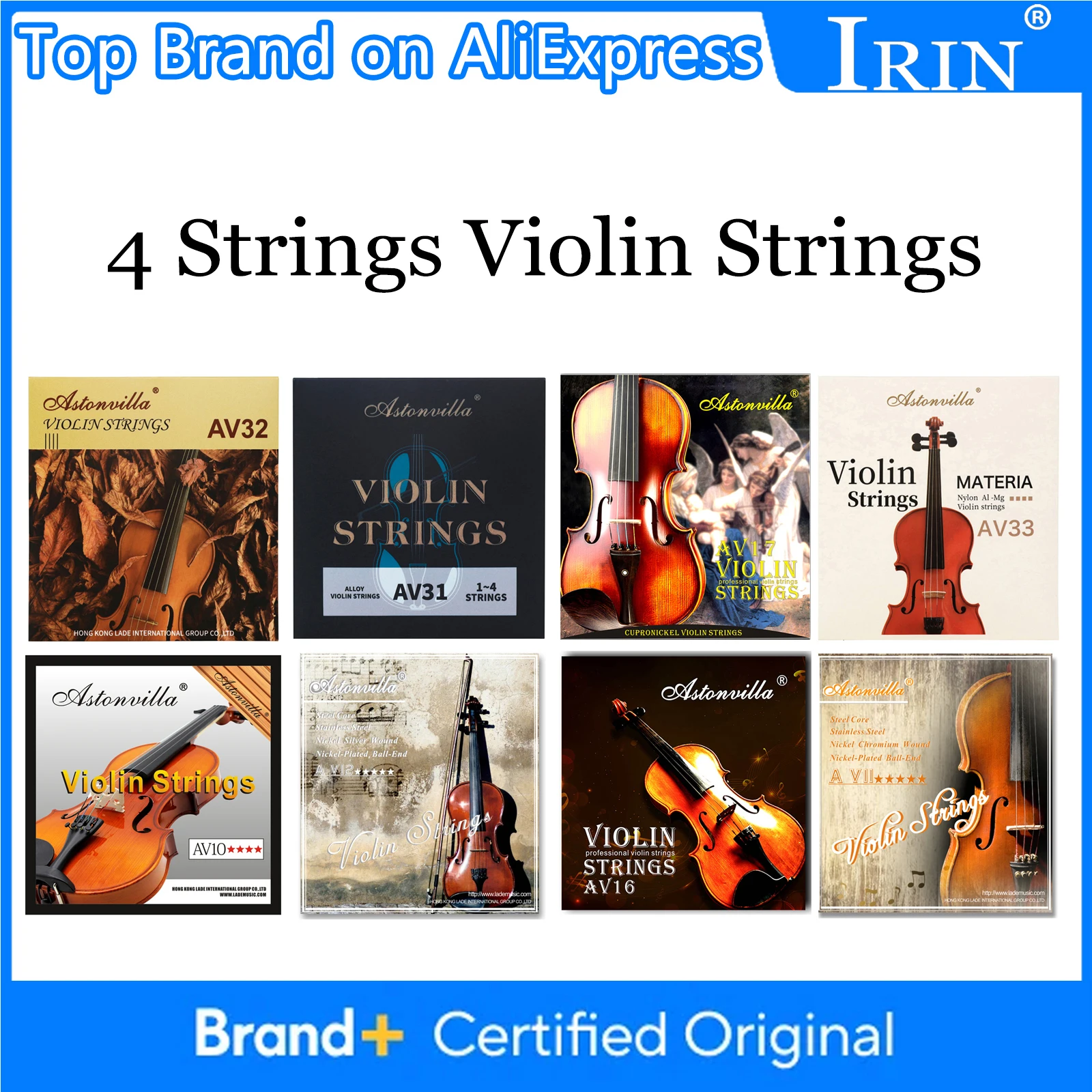 IRIN 4 Strings Violin Strings High Quality Copper Alloy Material Violin String Durable Metal String Bead Head Wire Violin Parts
IRIN 4 Strings Violin Strings High Quality Copper Alloy Material Violin String Durable Metal String Bead Head Wire Violin Parts
