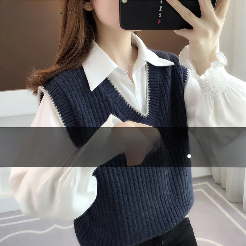 Early Spring Autumn 2025 New Women's Layered Wear Vest Sweater Knitted Top Outerwear V-ne ort Sve Regular Fit Korean S...
Early Spring Autumn 2025 New Women's Layered Wear Vest Sweater Knitted Top Outerwear V-ne ort Sve Regular Fit Korean S...