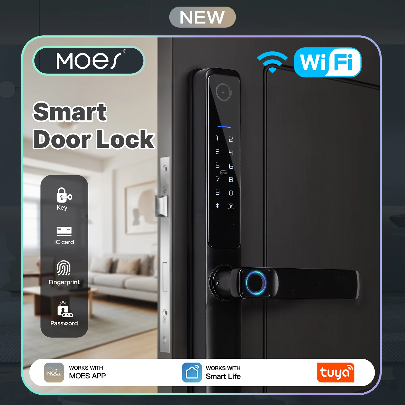 Умный электронный дверной замок MOES Tuya WiFi с дистанционным управлением, разблокировка по отпечатку пальца, паролю, IC-карте, питание от батареи, для отелей и апартаментов
Умный электронный дверной замок MOES Tuya WiFi с дистанционным управлением, разблокировка по отпечатку пальца, паролю, IC-карте, питание от батареи, для отелей и апартаментов