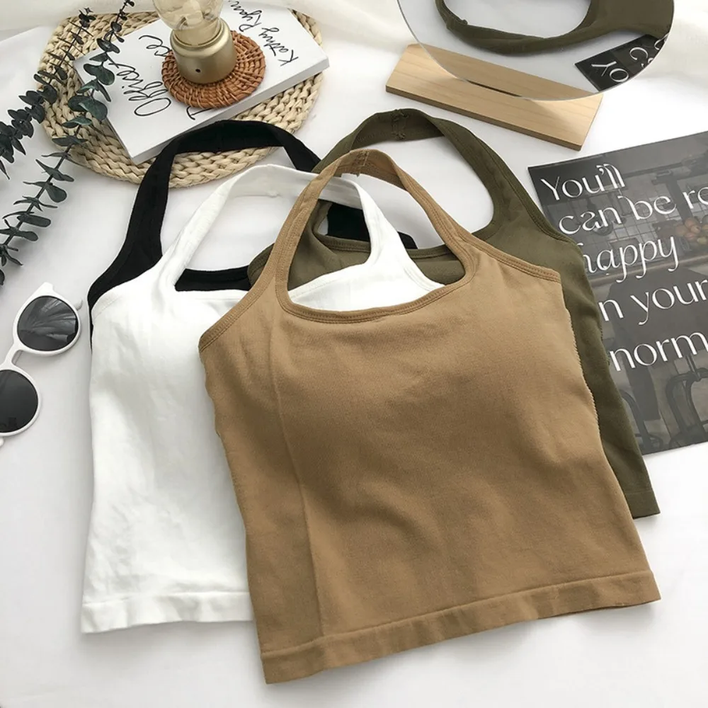 New Polyamide Halter Tank Top Hanging Neck Vest Sleeveless Top Strap Sleeveless Sleeveless Halter Top Women
New Polyamide Halter Tank Top Hanging Neck Vest Sleeveless Top Strap Sleeveless Sleeveless Halter Top Women
