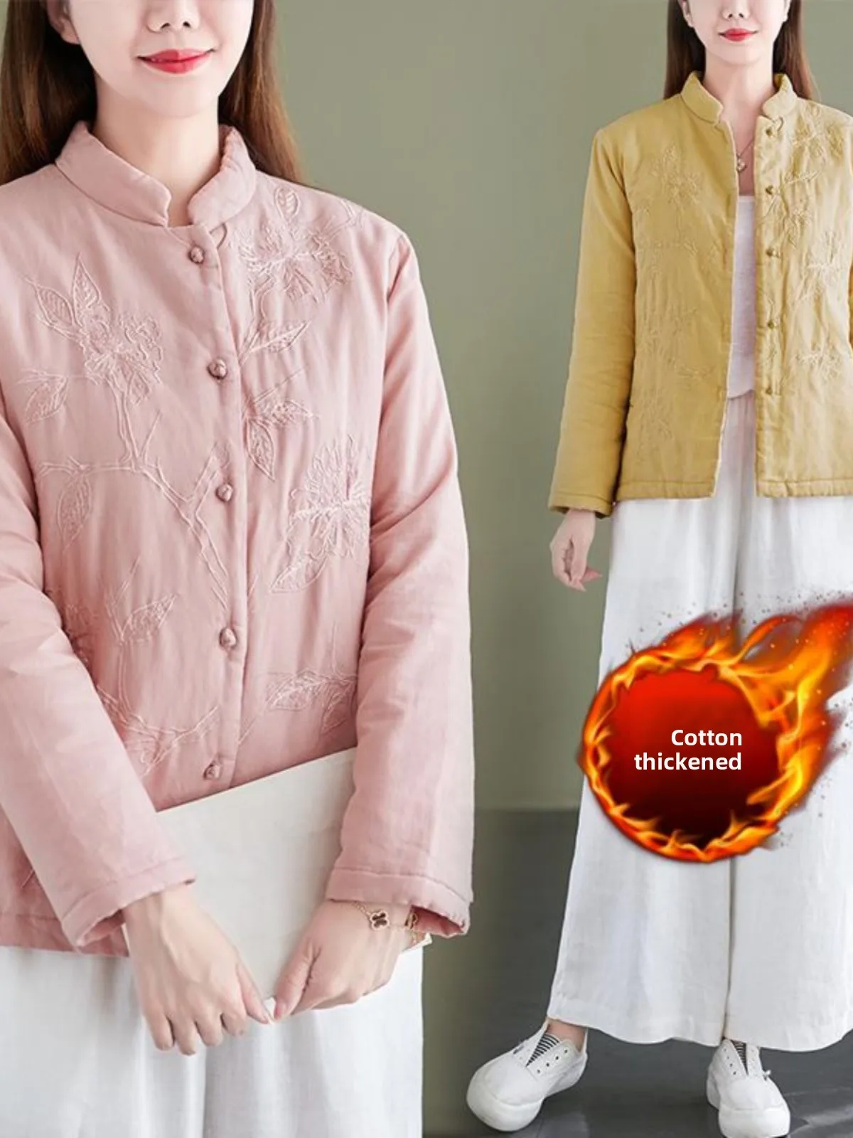 High-End Women's Winter Thickened Cotton Jacket with Button Embroidery And Interlining Short Outerwear Top for All Body Types
High-End Women's Winter Thickened Cotton Jacket with Button Embroidery And Interlining Short Outerwear Top for All Body Types